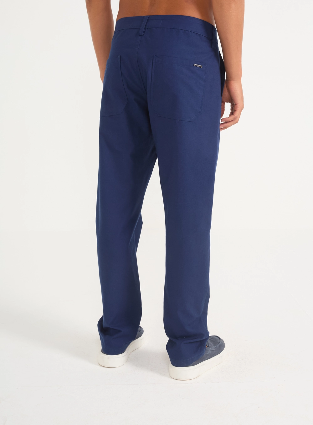 Calça Masculina Alfaiataria Reta Mediterrâneo Azul
