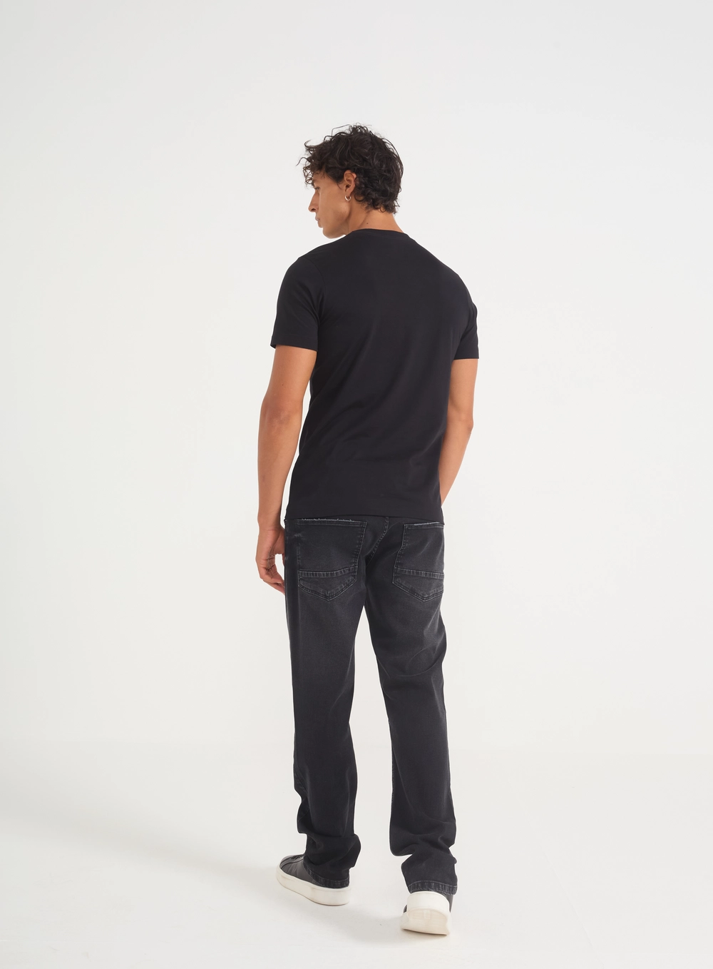 Calça Jeans Masculina Alex Slim Indigo Preto