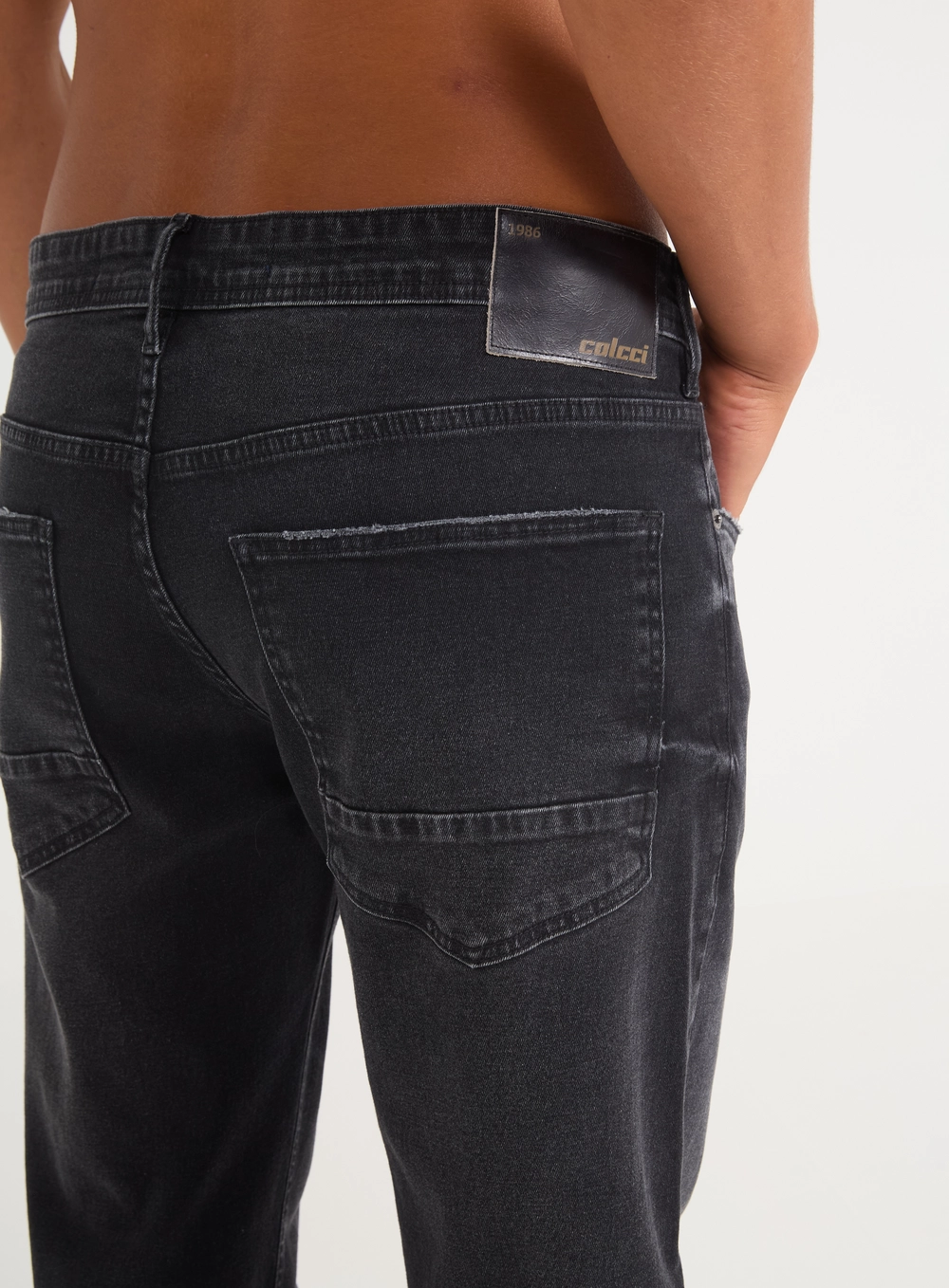 Calça Jeans Masculina Alex Slim Indigo Preto