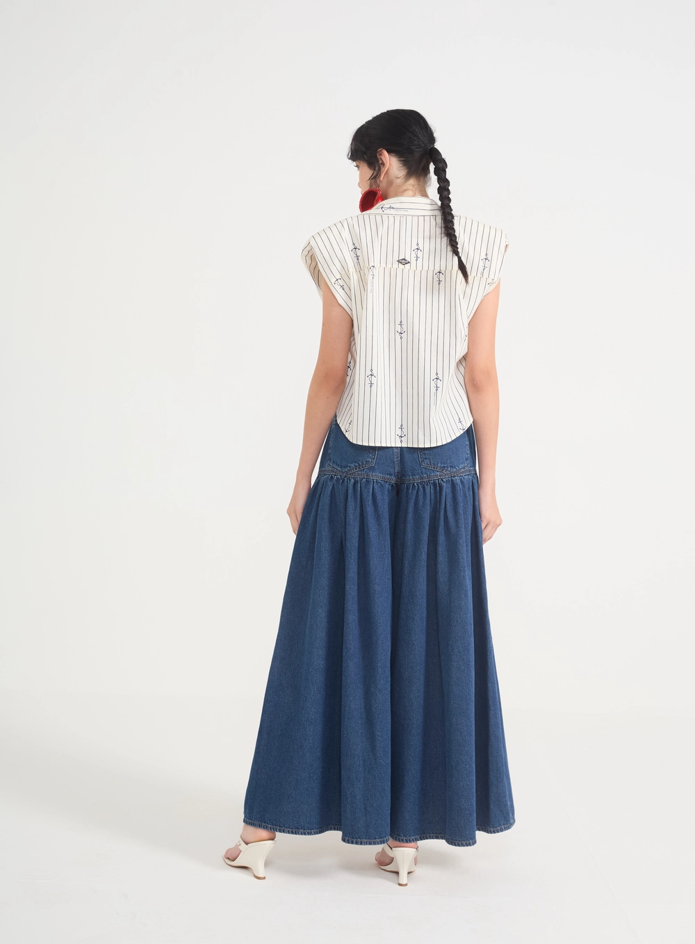 Calça Jeans Silvia Pantalona Índigo