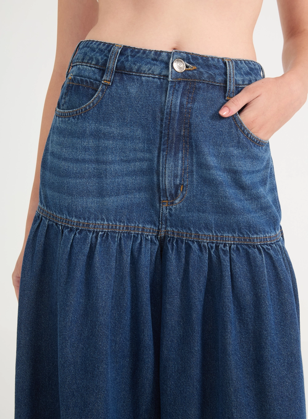 Calça Jeans Silvia Pantalona Índigo