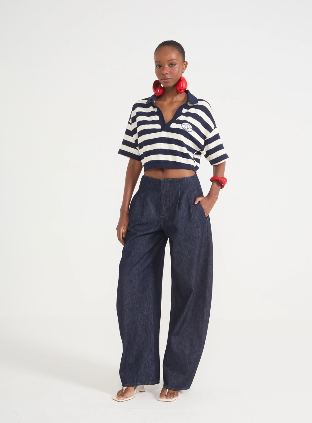 Calça Jeans Feminina Barril Índigo