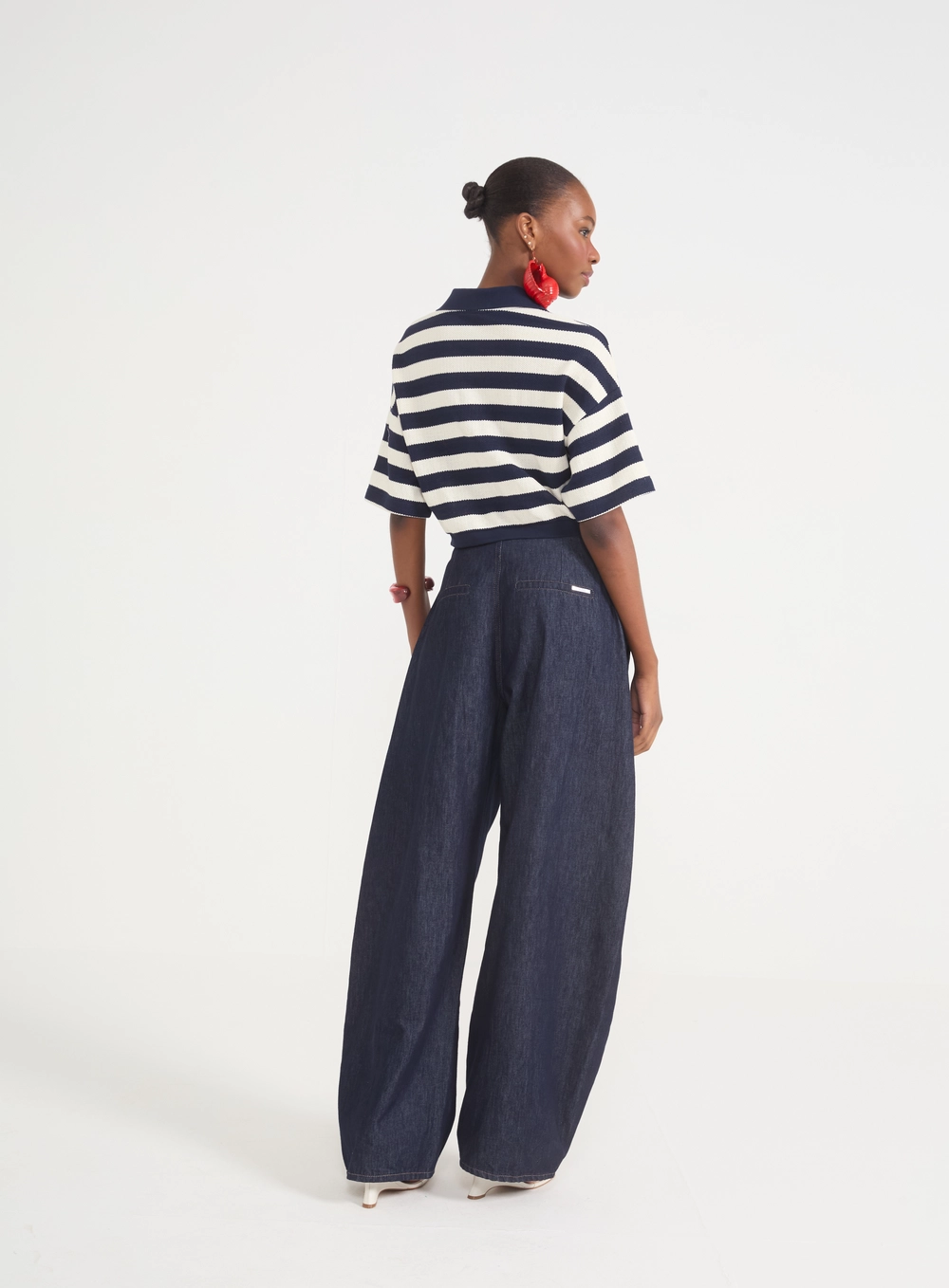 Calça Jeans Feminina Barril Índigo