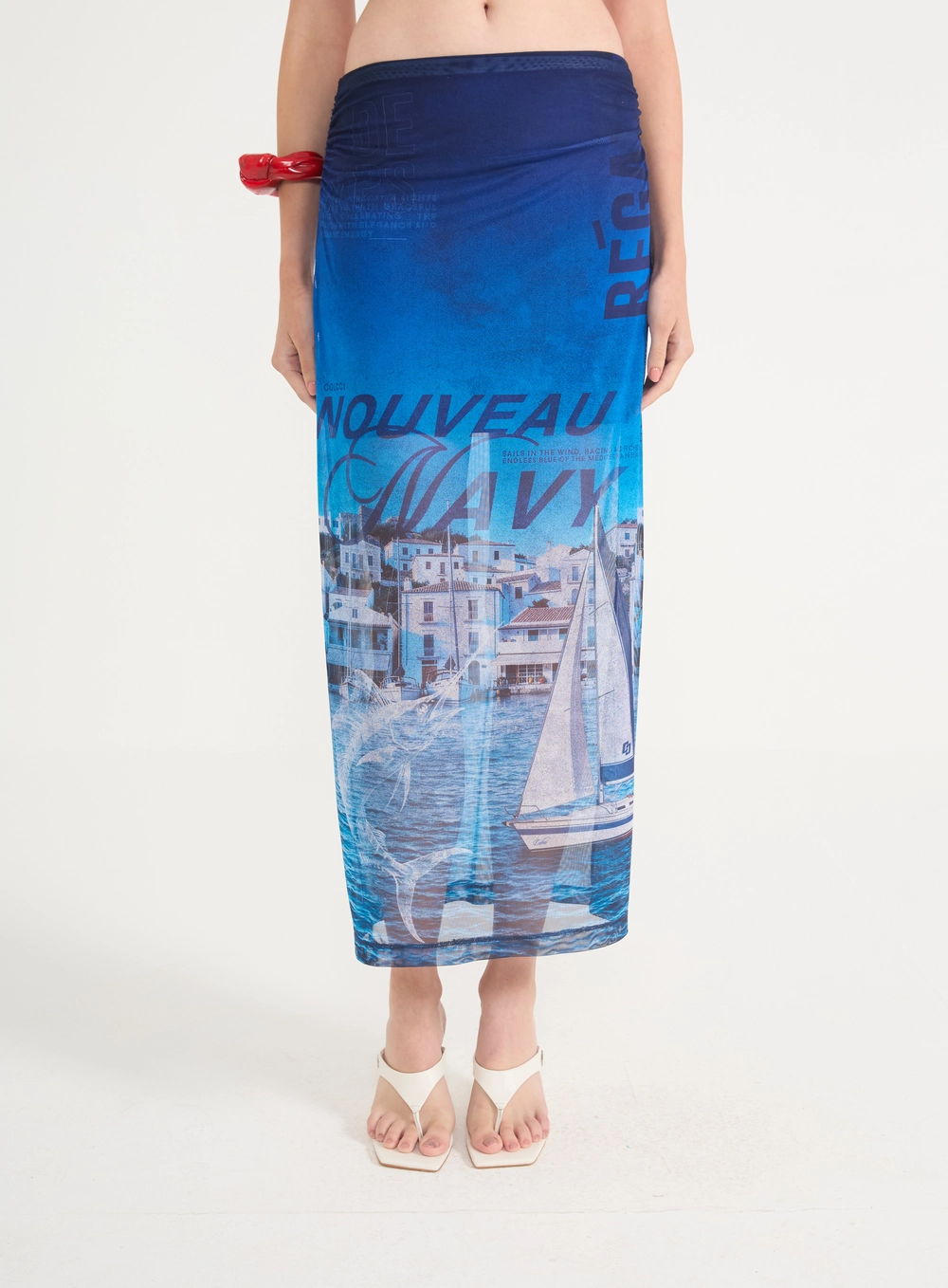 Saia Midi Tule Estampada Estampados