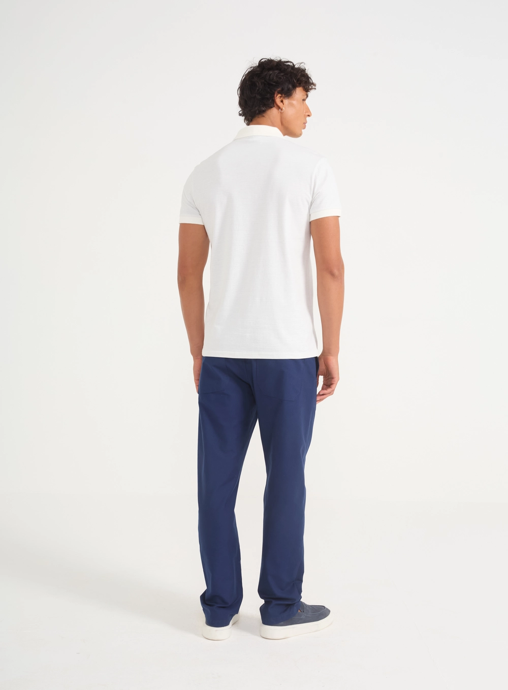 Camisa Polo Masculina Texturizada Off Shell