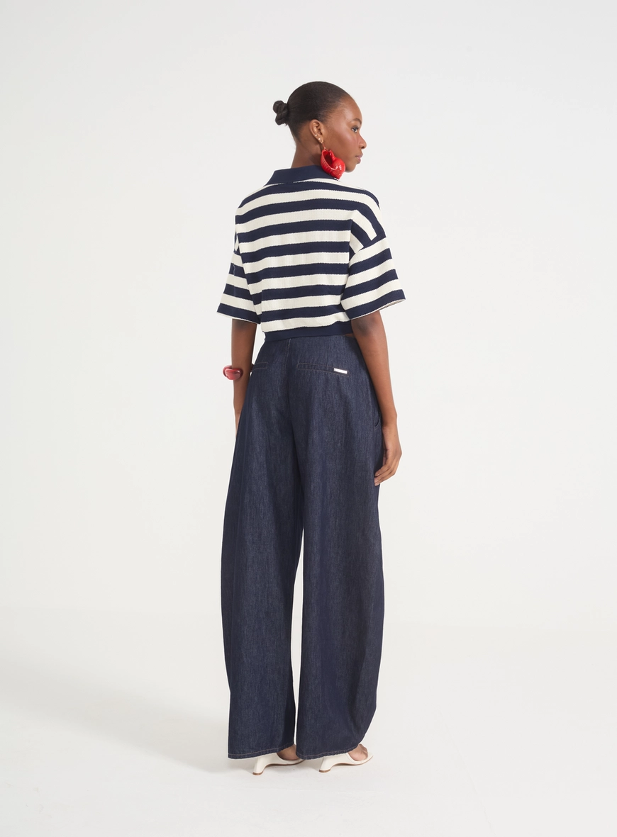 Camisa Tricô Cropped Polo | Colcci