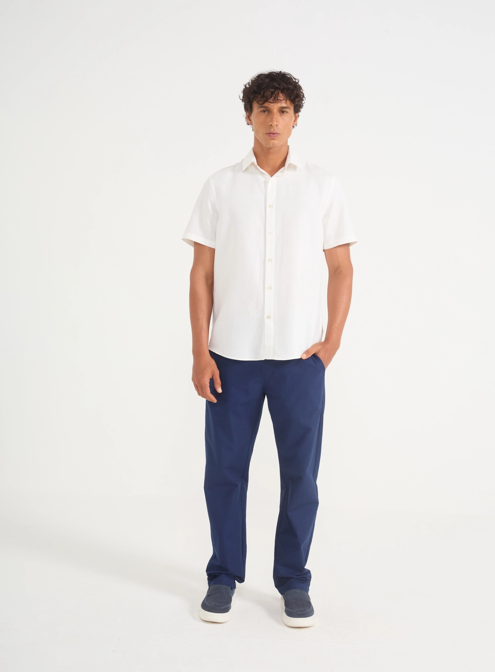 Camisa Masculina Manga Curta Com Logo Off Shell