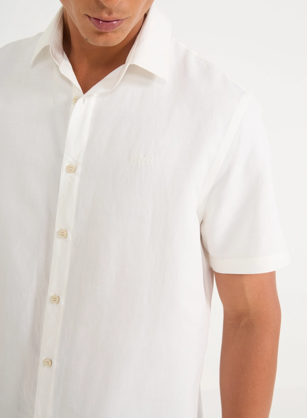 Camisa Masculina Manga Curta Com Logo Off Shell