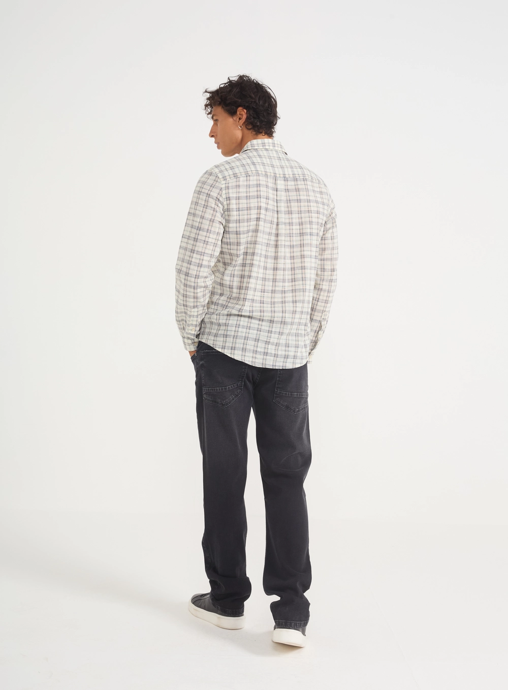 Camisa Masculina Xadrez Manga Longa Estampados