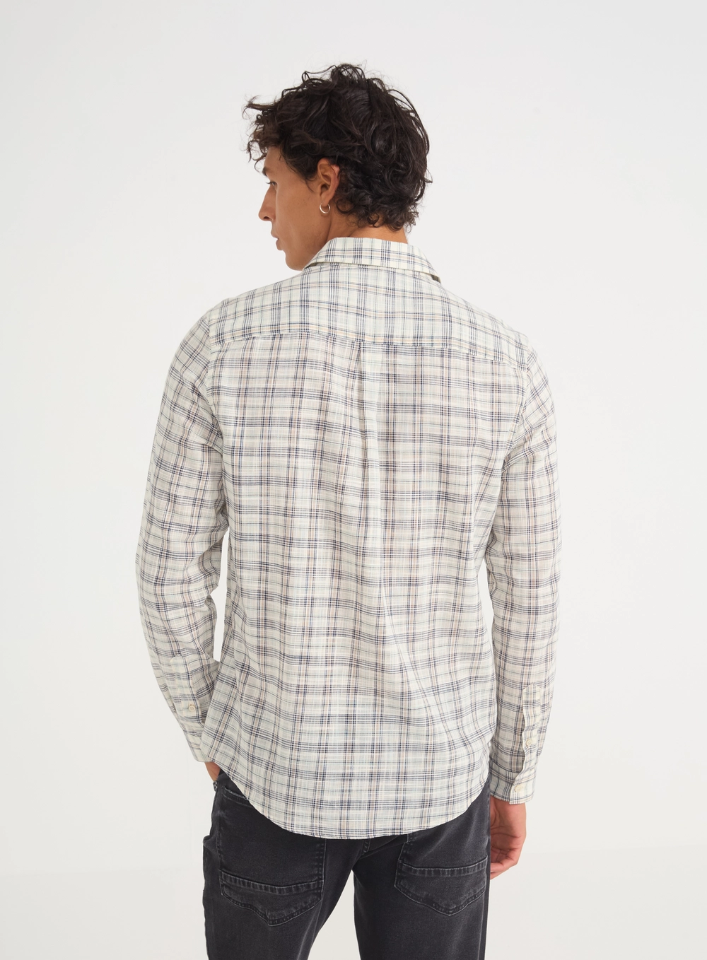 Camisa Masculina Xadrez Manga Longa Estampados