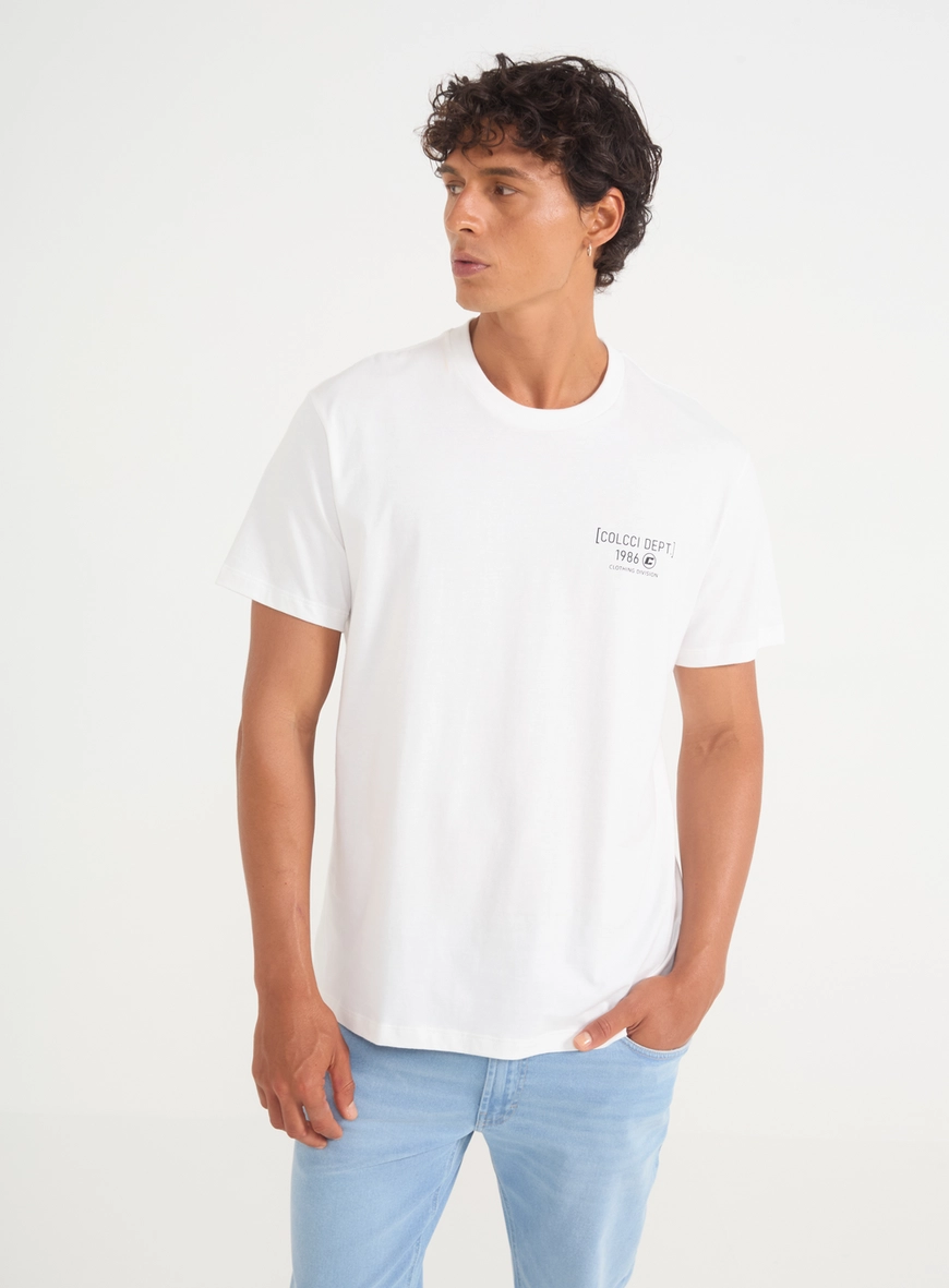 Camiseta Masculina Gola Redonda Com Logo