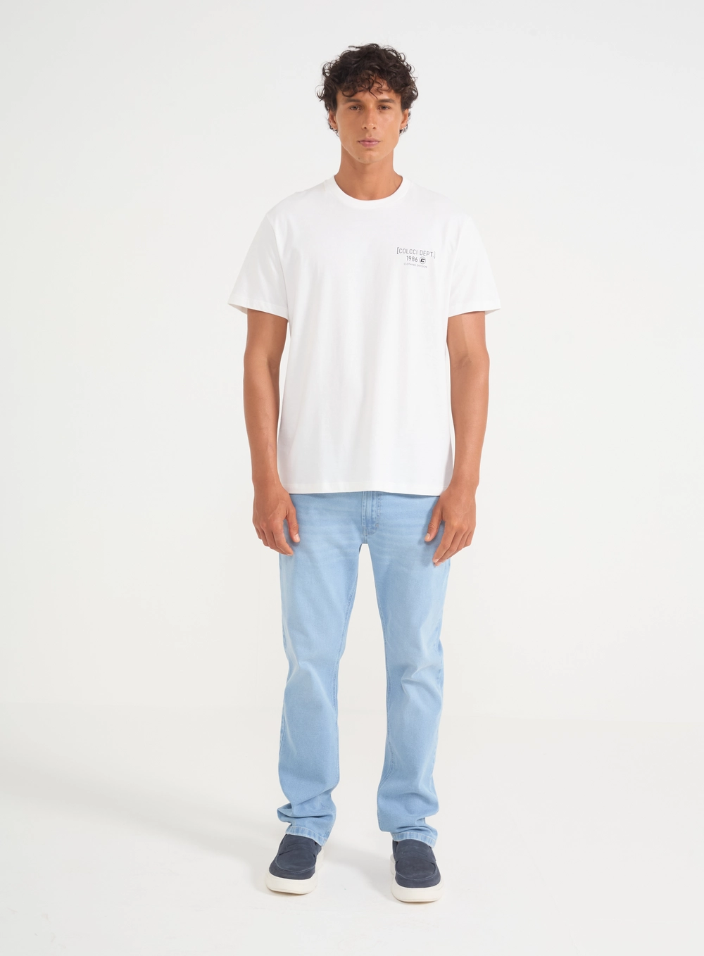Camiseta Masculina Gola Redonda Com Logo Off Shell