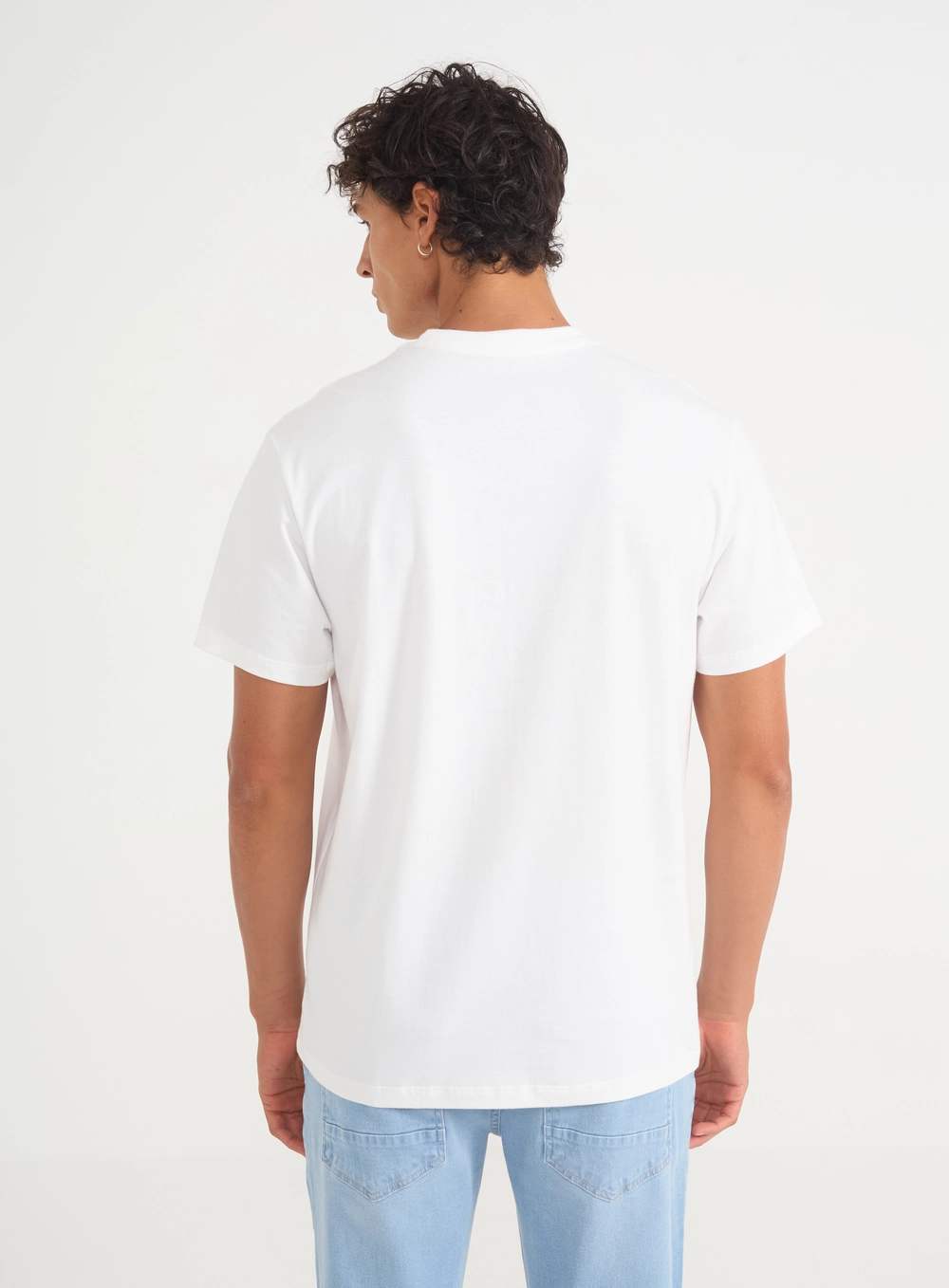 Camiseta Masculina Gola Redonda Com Logo Off Shell