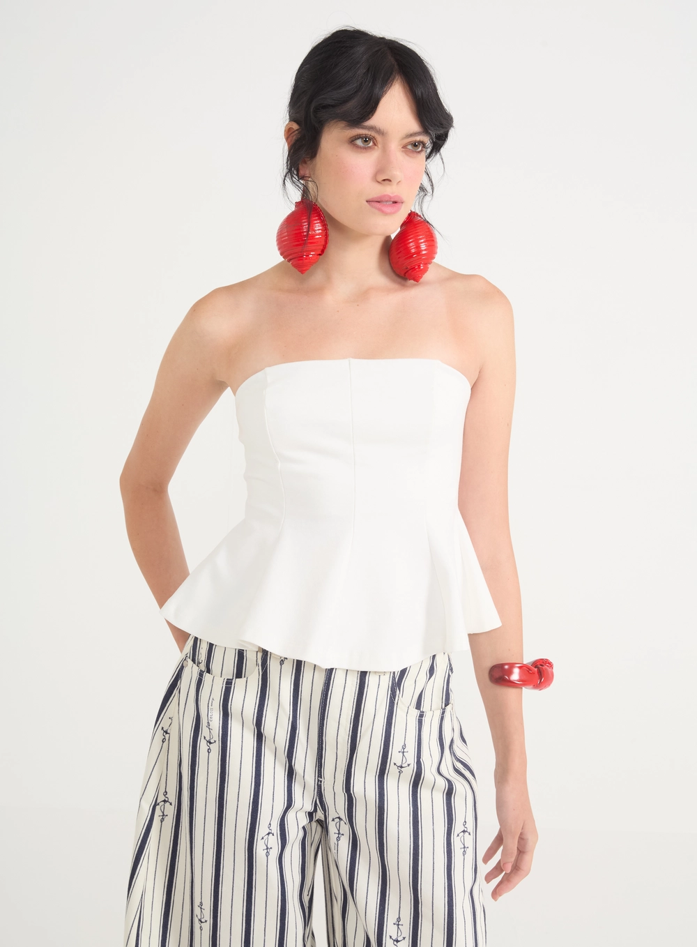 Blusa Feminina Tomara Que Caia E Peplum Off Shell