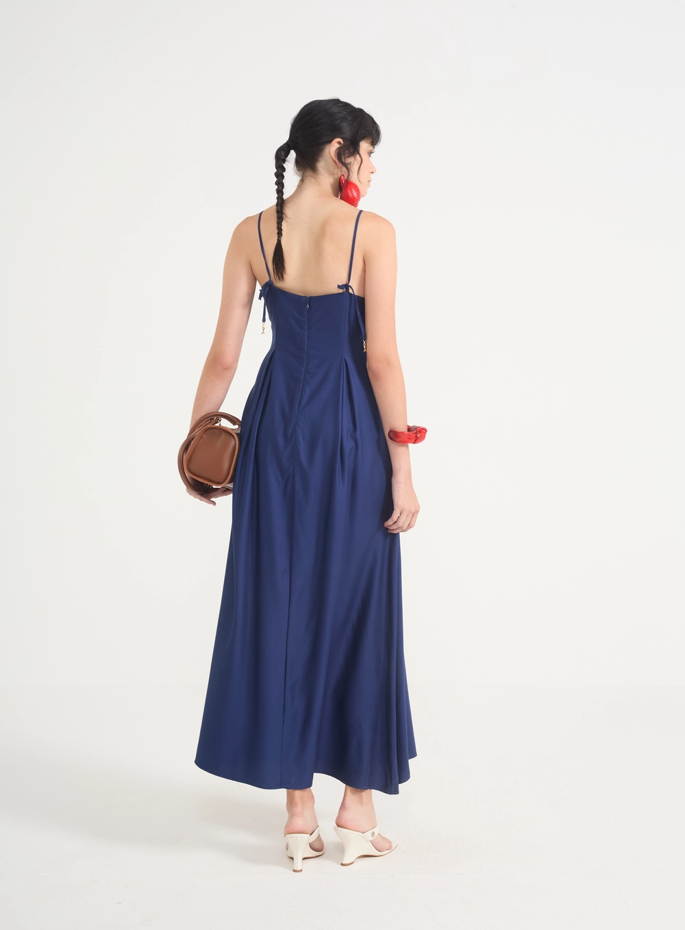 Vestido Midi Amplo Azul