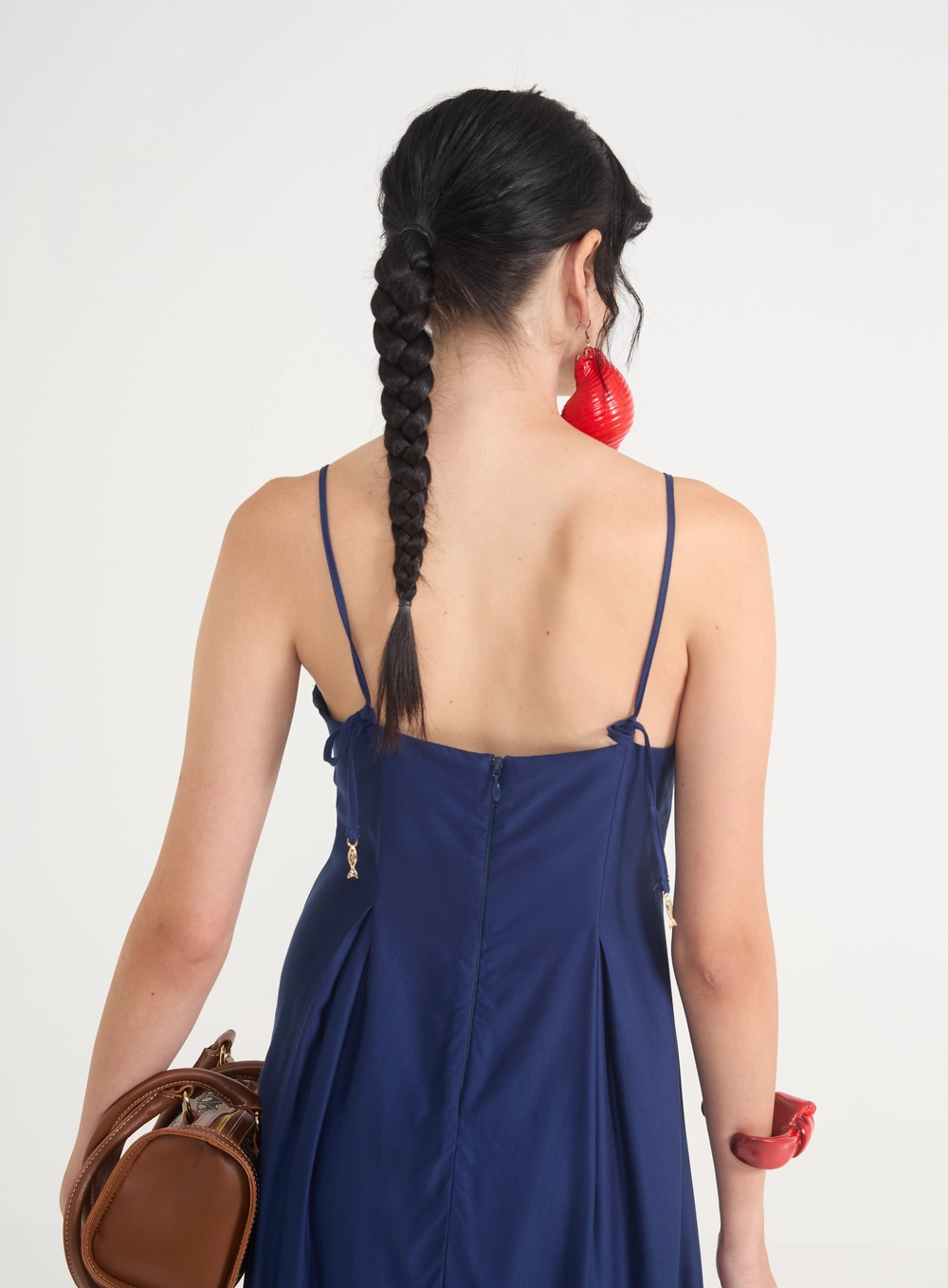 Vestido Midi Amplo Azul