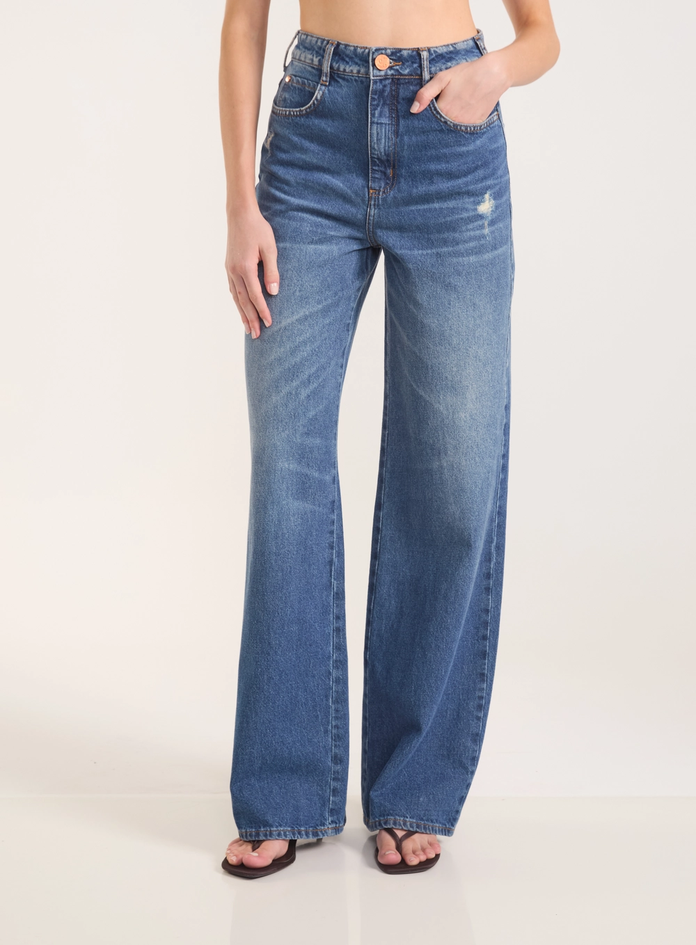 Calça Jeans Wide Leg - Berlim Índigo