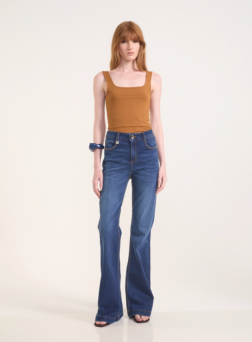 Calça Jeans Flare Cintura Alta - New York