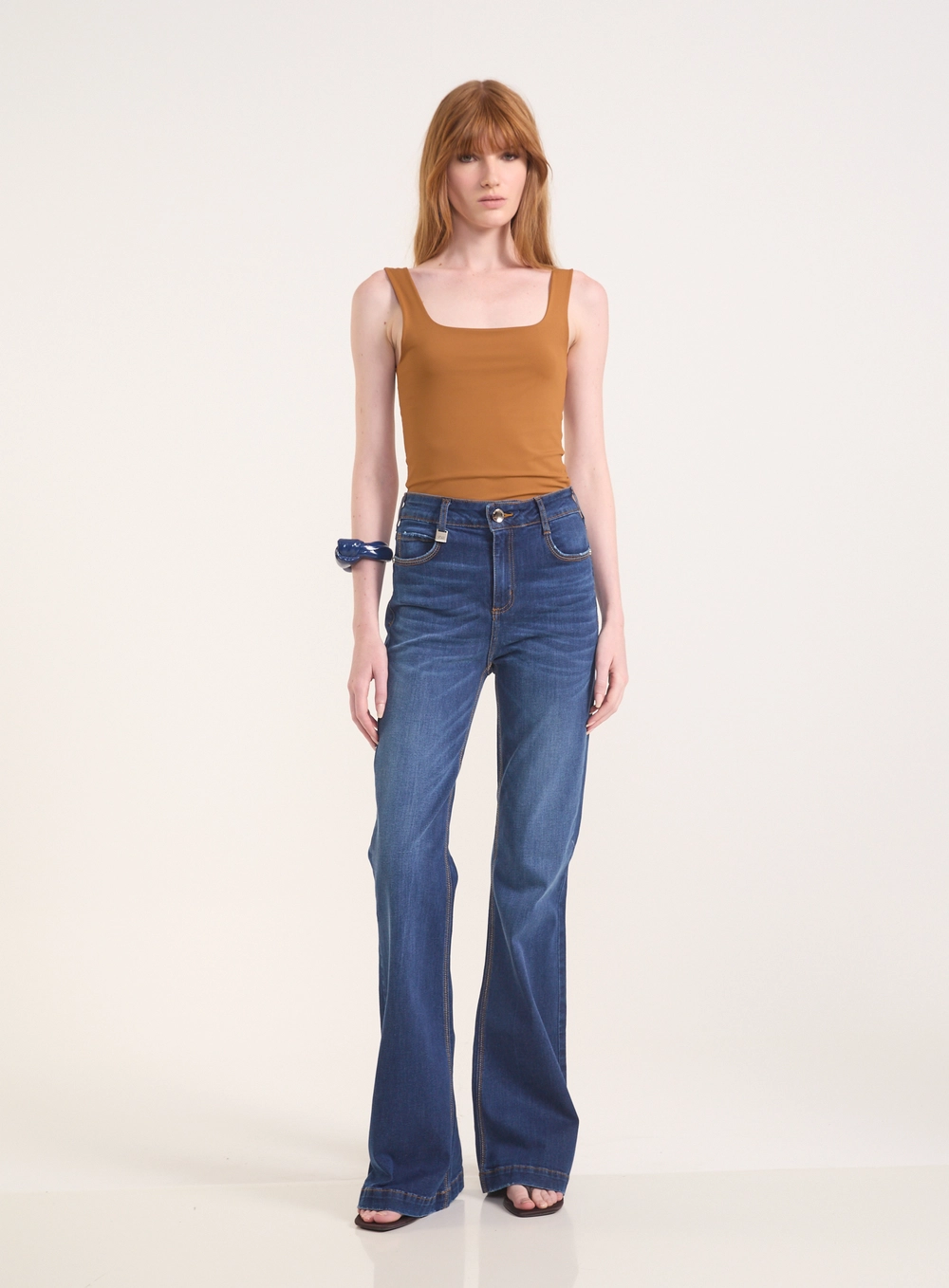 Calça Jeans Flare Cintura Alta - New York Índigo