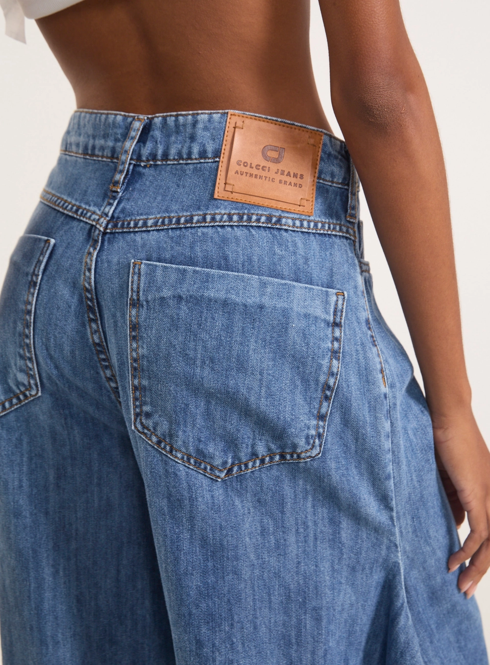 Calça Jeans Tóquio Wide Leg Com Fendas Índigo