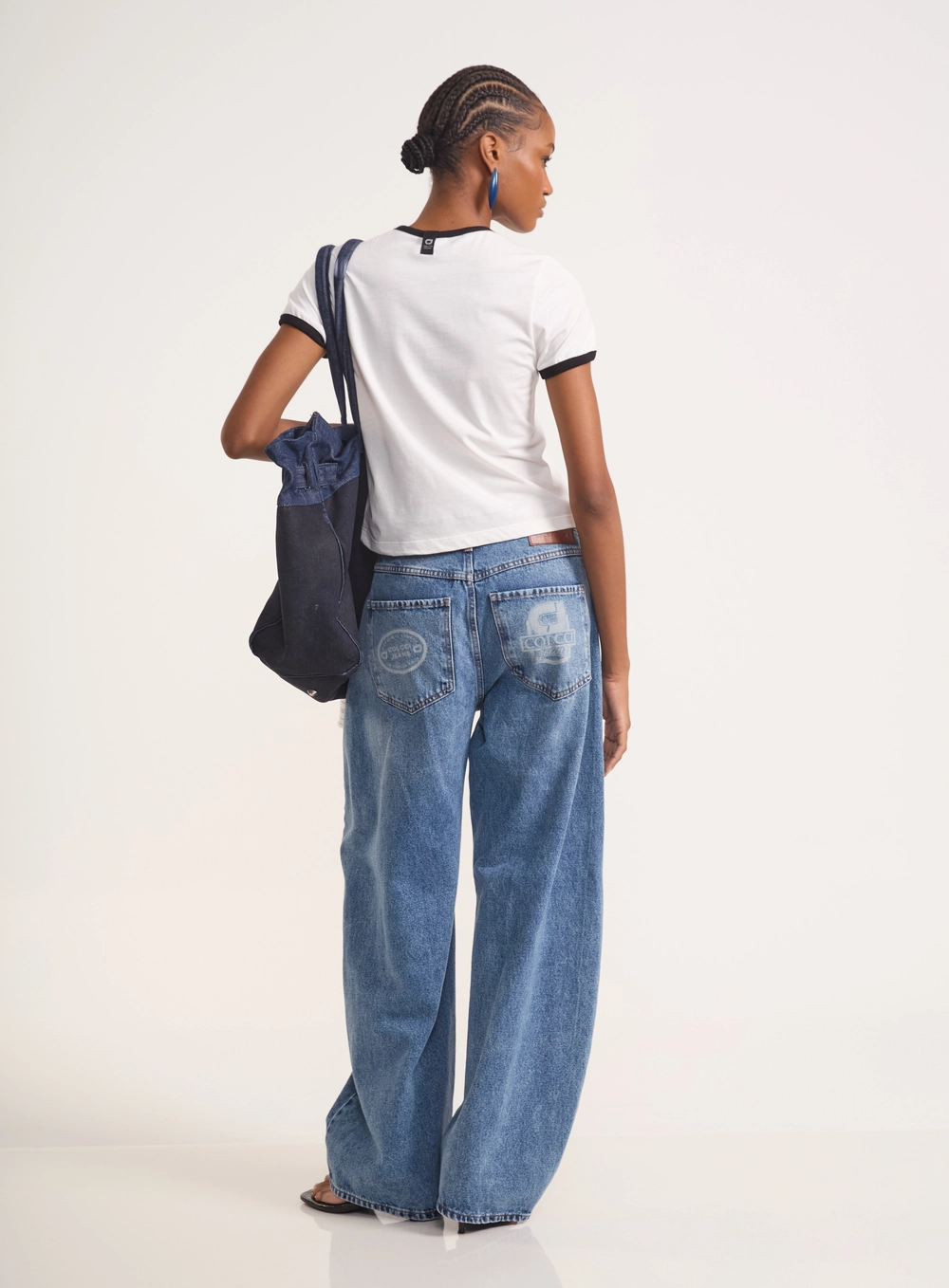 Calça Jeans Dublin Baggy Com Estampa Índigo