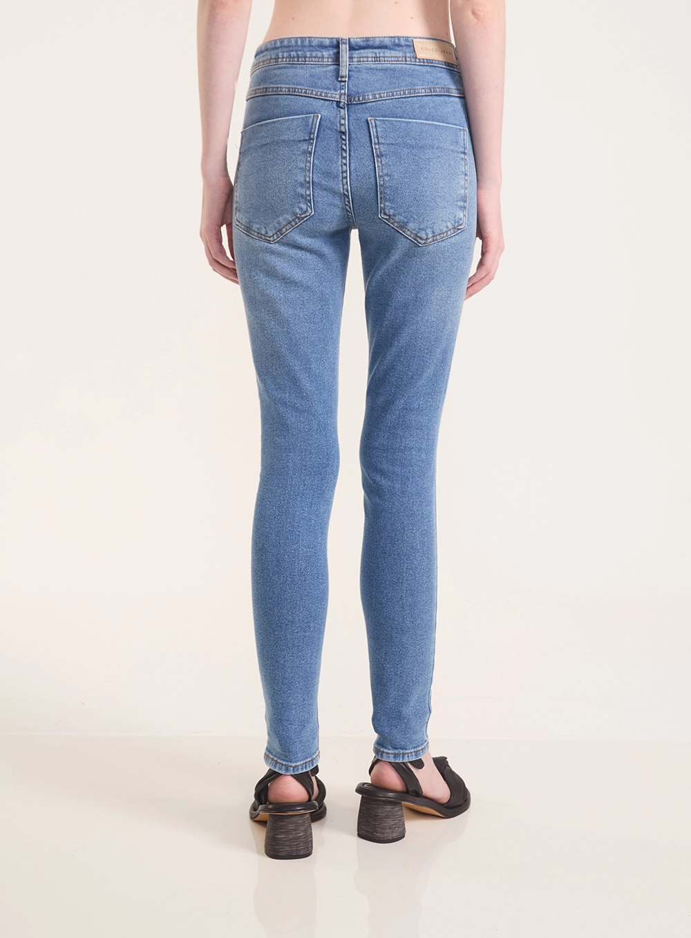 Calça Jeans Skinny Com Cintura Alta Nova York Índigo