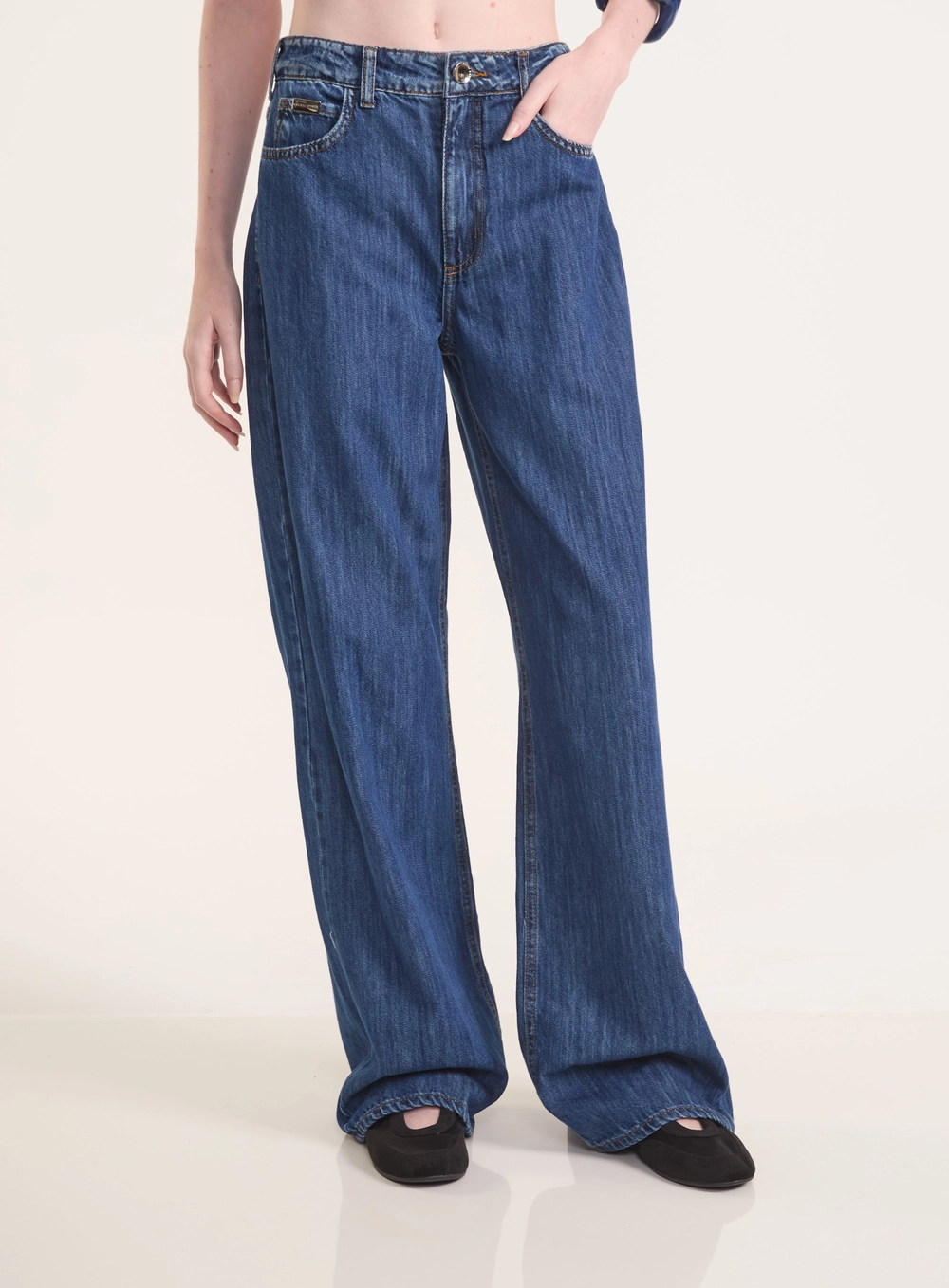 Calça Jeans Wide Leg Berlim High Waist Índigo