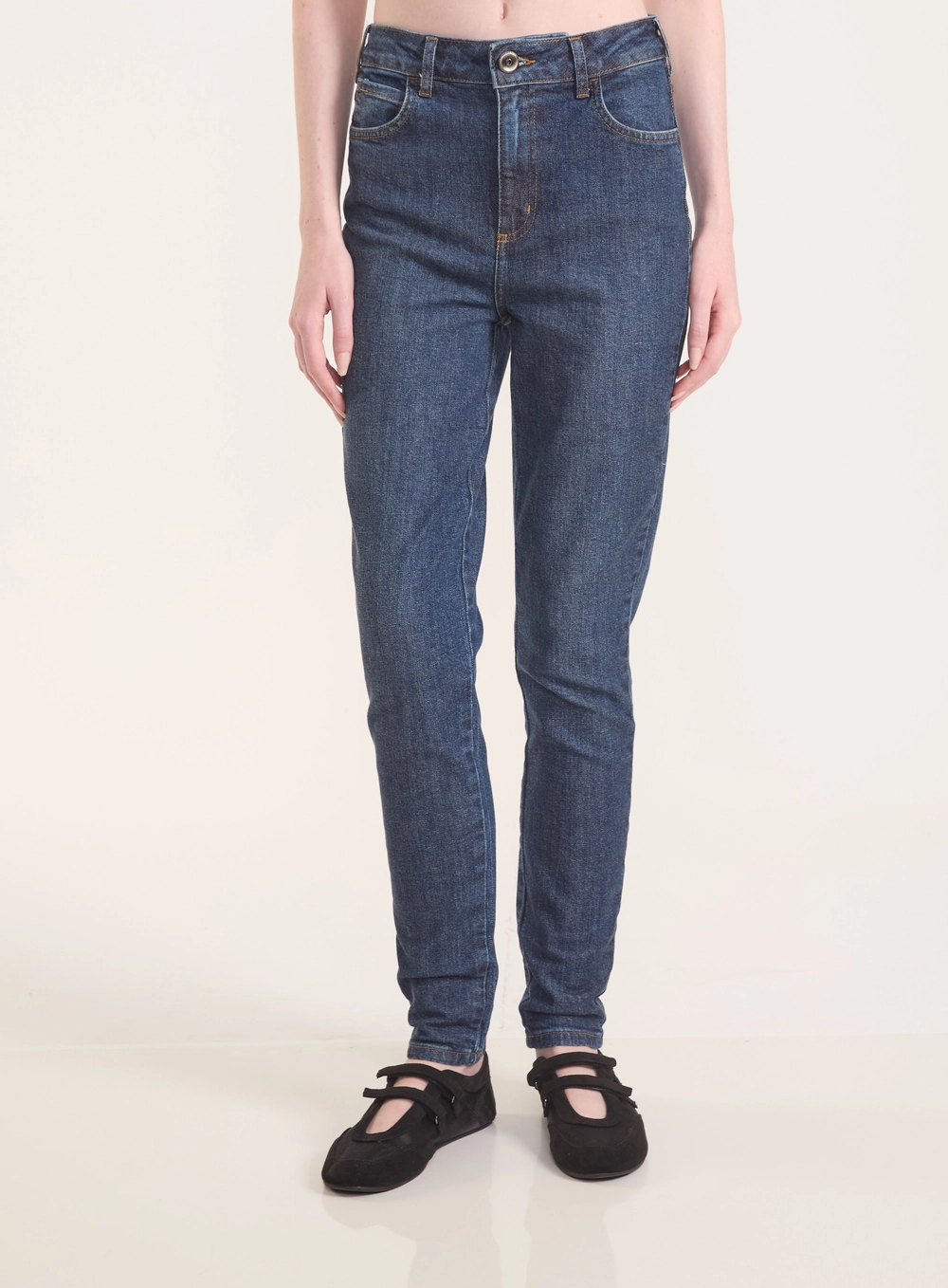 Calça Jeans Skinny Com Bordado Viena Índigo