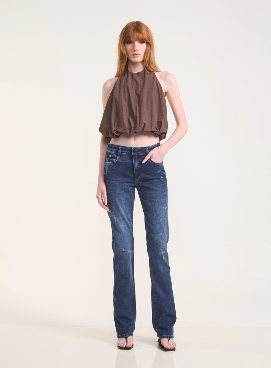 Calça Jeans Nova York Reta Com Detalhes Destroyed