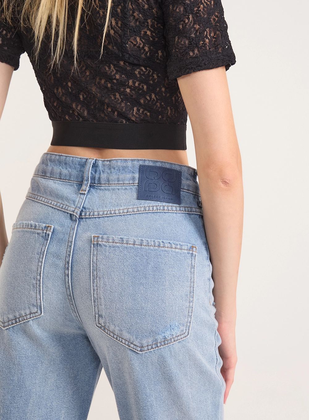 Calça Jeans Feminina Roma Reta Com Barra Dobrada Índigo