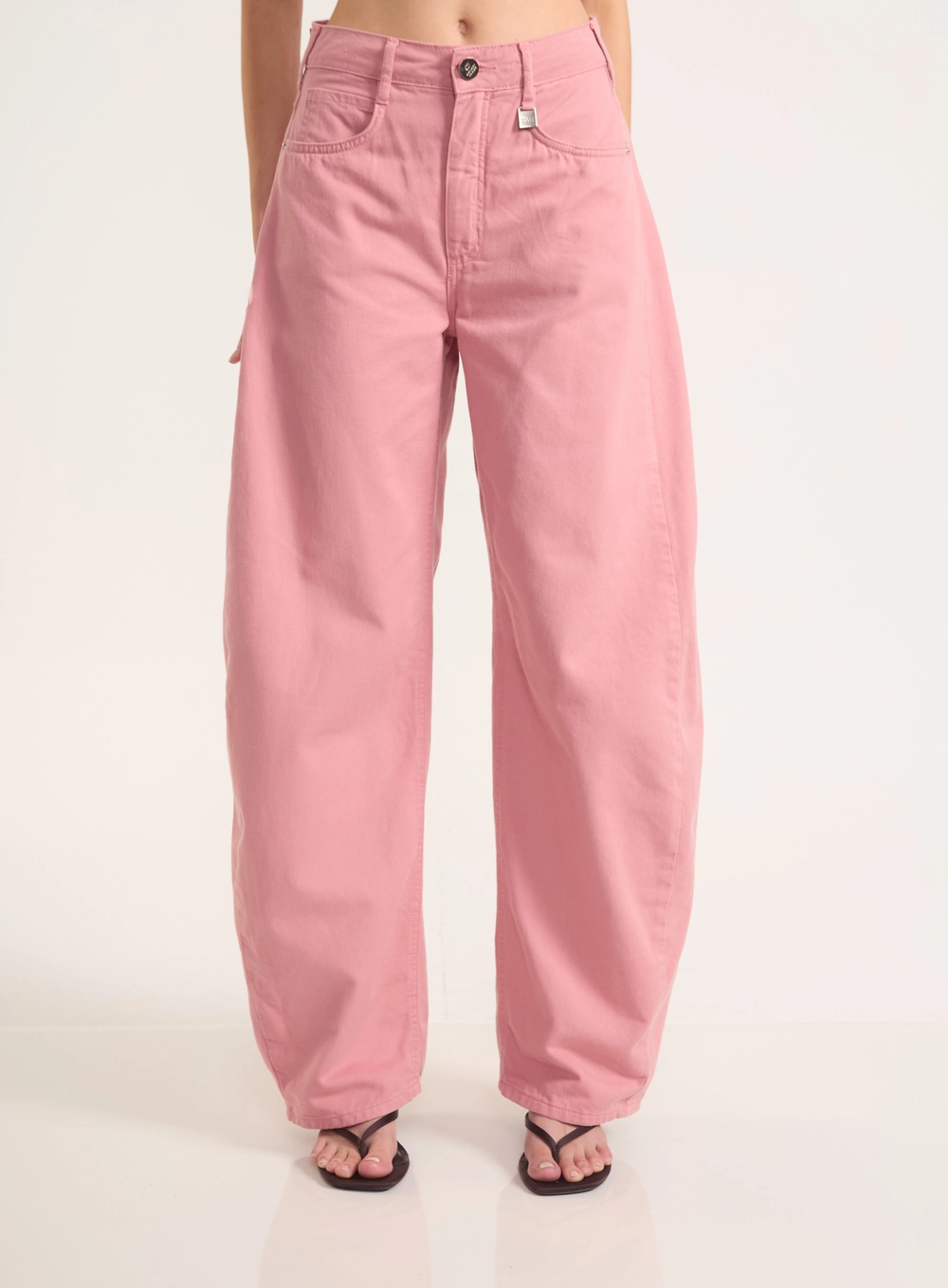 Calça Jeans Sarja Barrel - Dublin Rosa