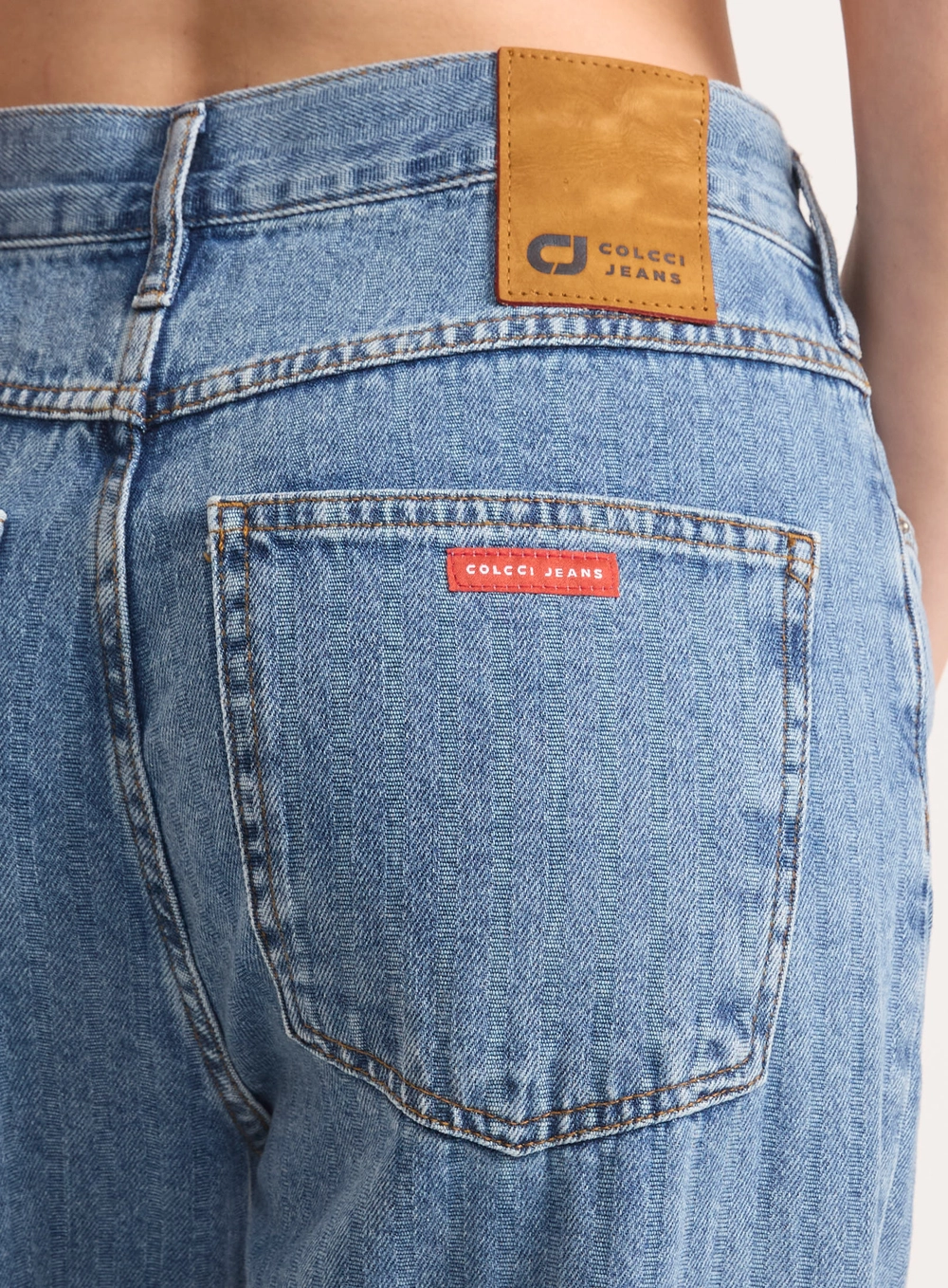 Calça Jeans Barcelona Wide Leg Com Estampa Índigo