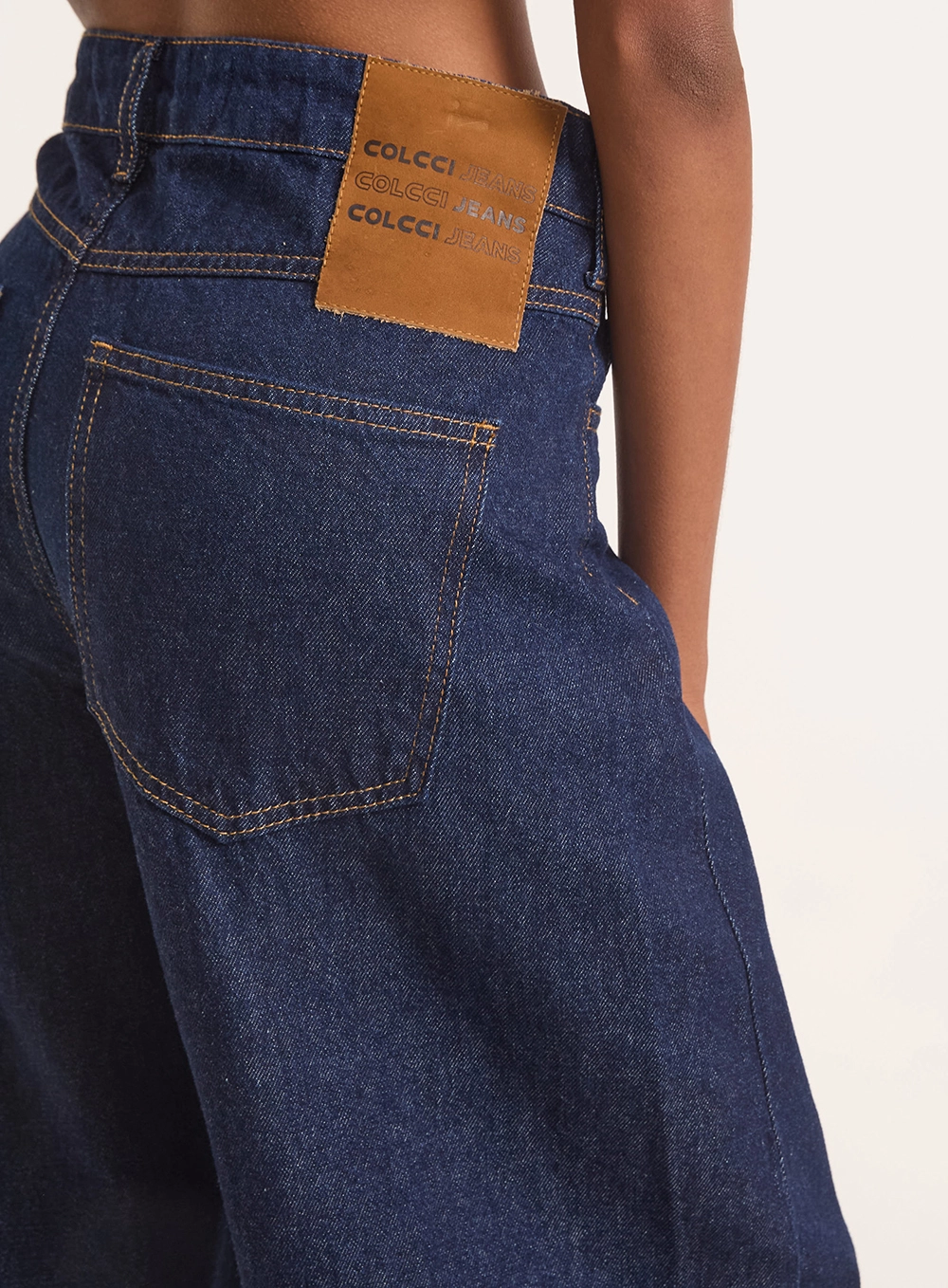 Calça Jeans Barril Dublin Com Bolsos Índigo