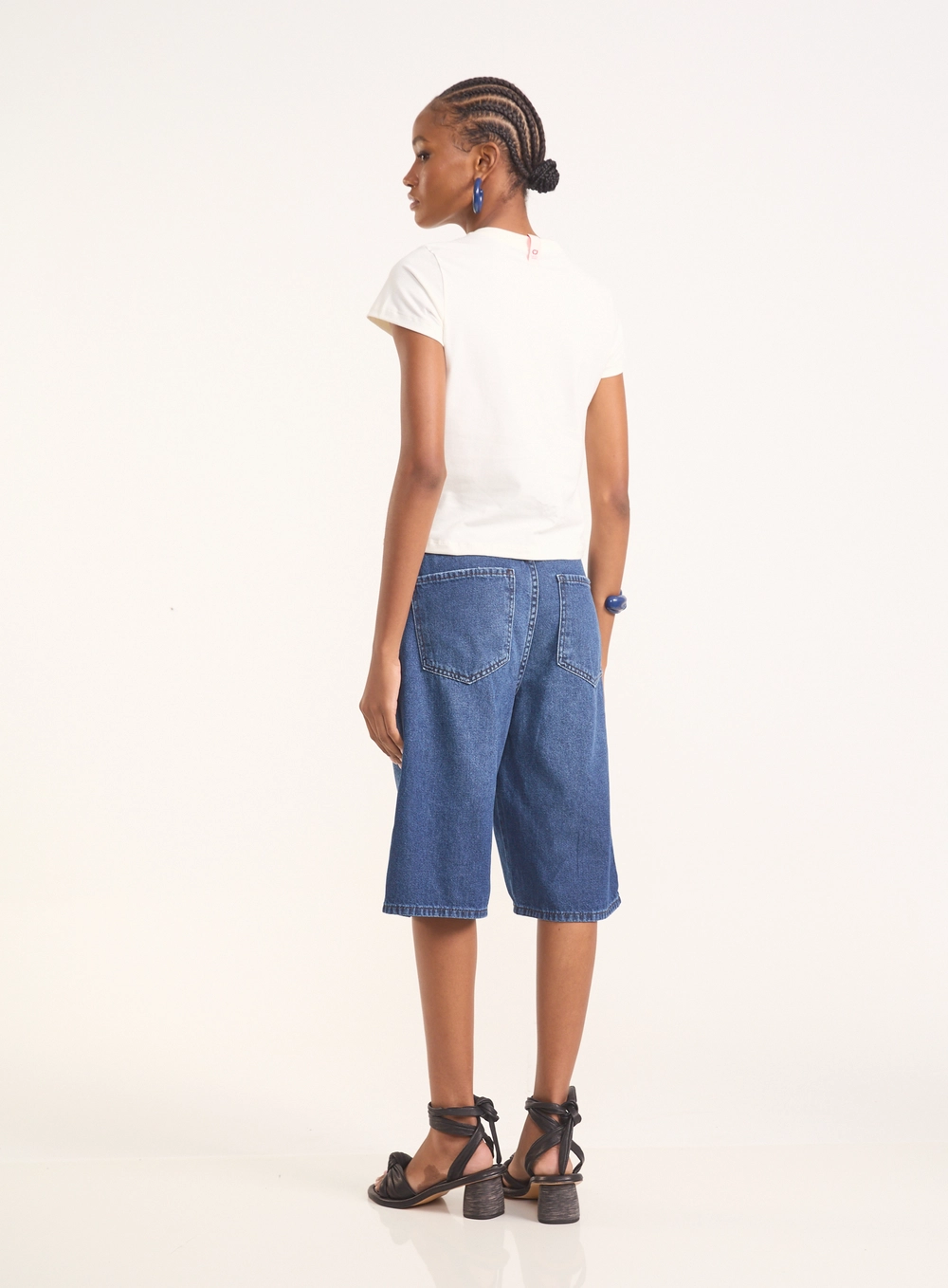 Bermuda Jeans Urban Wide Índigo