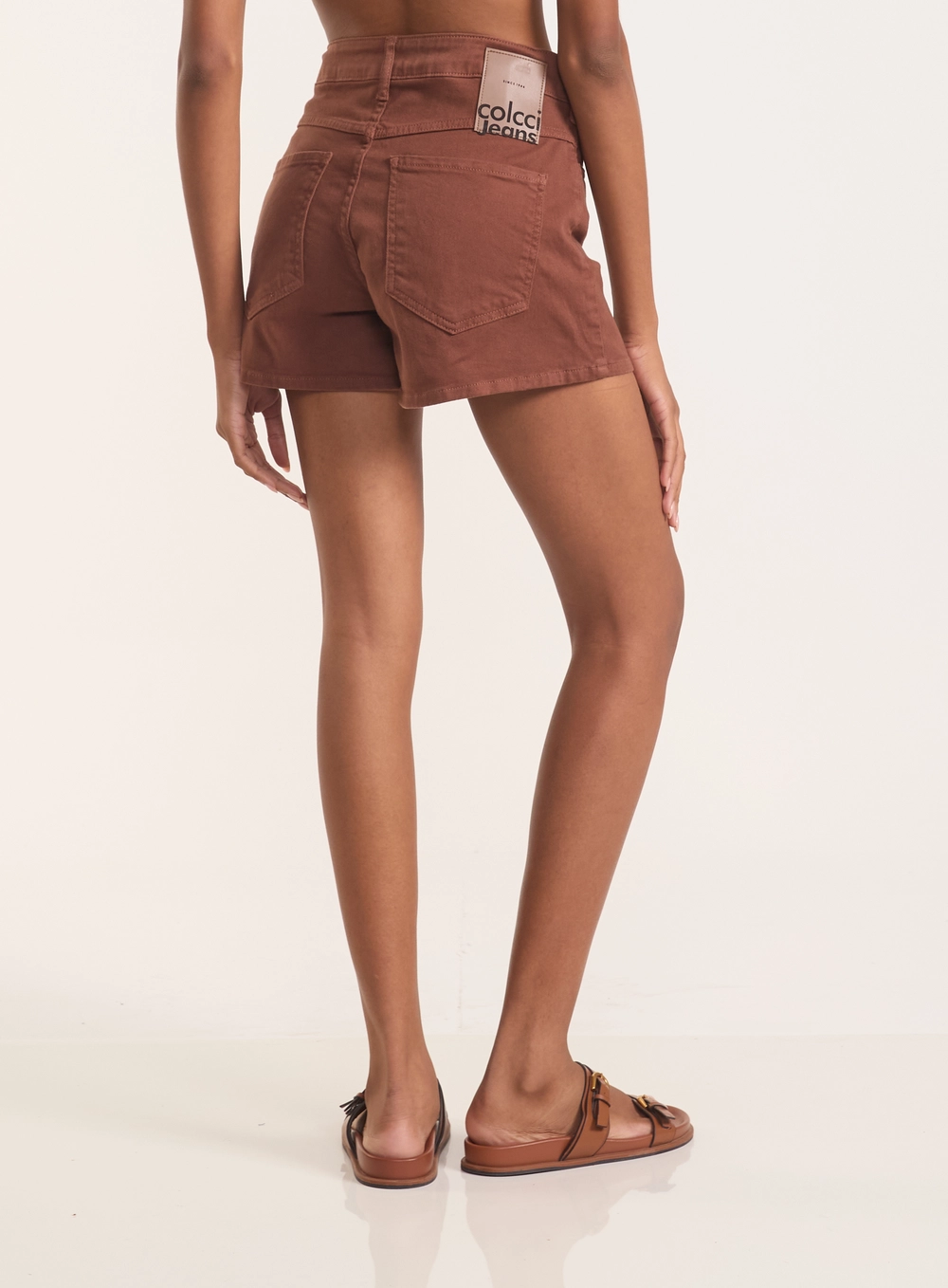 Short Sarja Feminino - Santorini Marrom