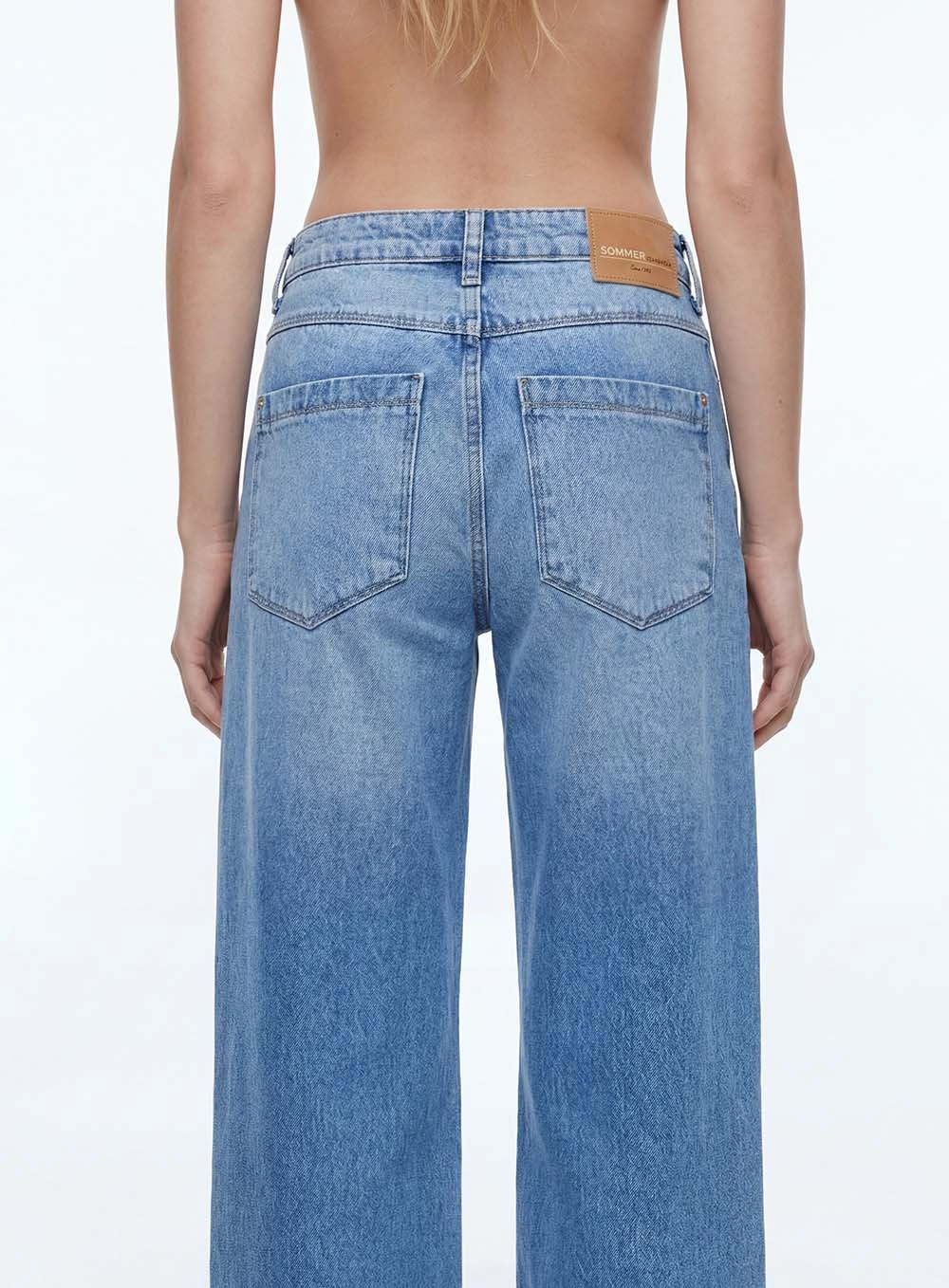 Calça Feminina Jeans Com Bolsos - Baggy Índigo 4
