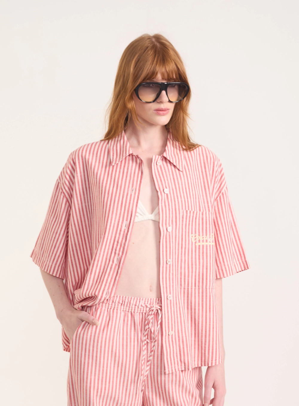 Camisa Com Listras E Estampa Estampados