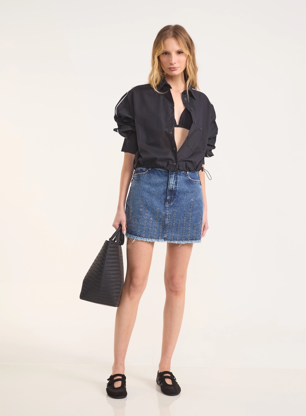 Camisa Urban Piping Com Ajuste Regulável Preto