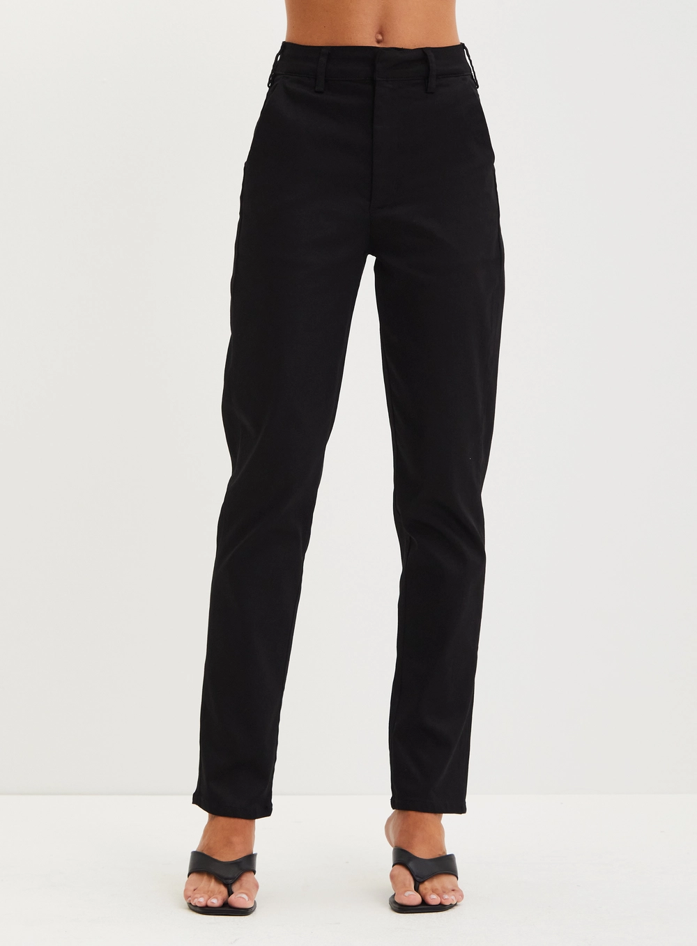 Calça Alfaiataria Reta Cintura Alta Preto 1