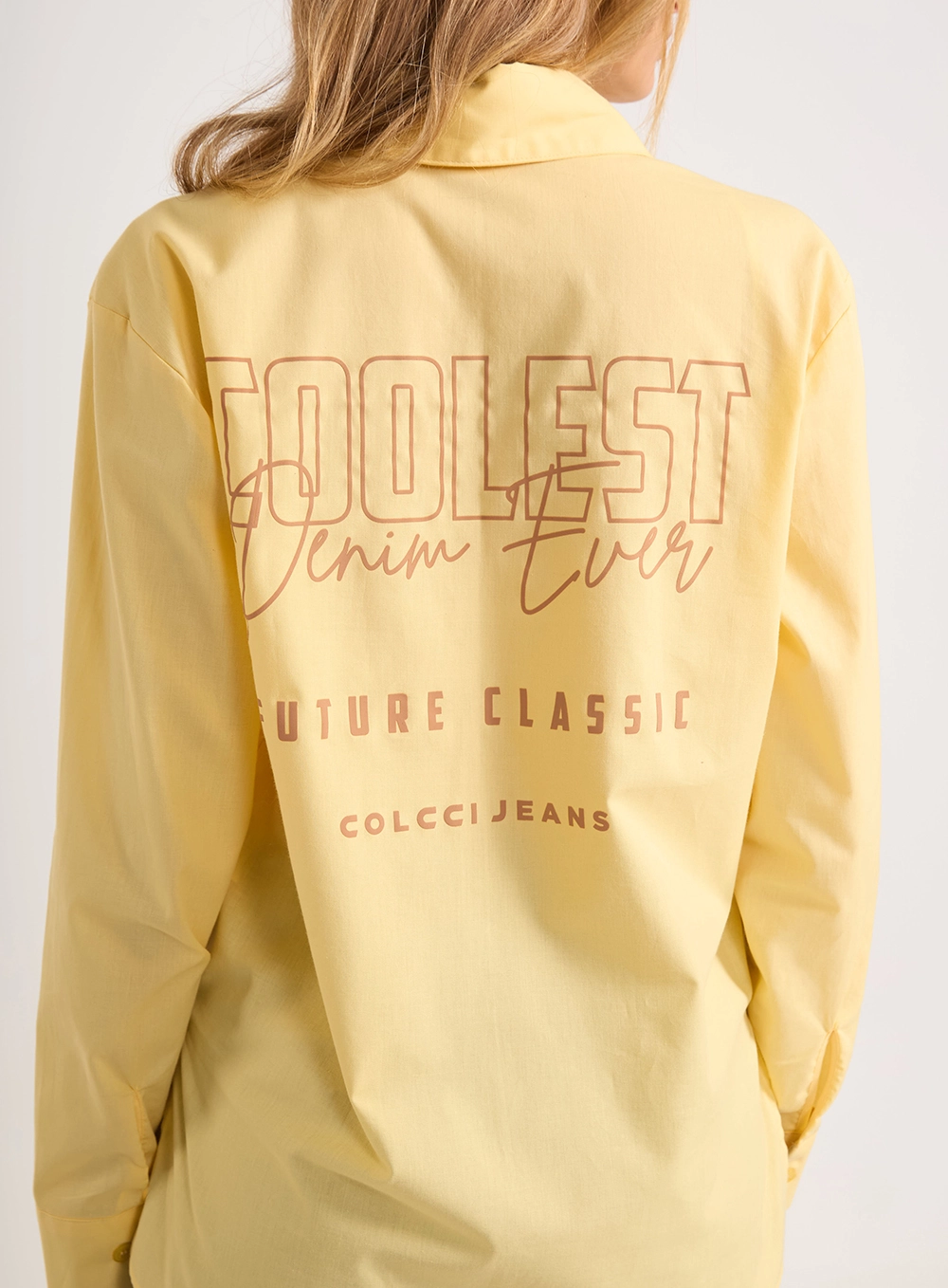Camisa Com Estampa E Bolsos Amarelo