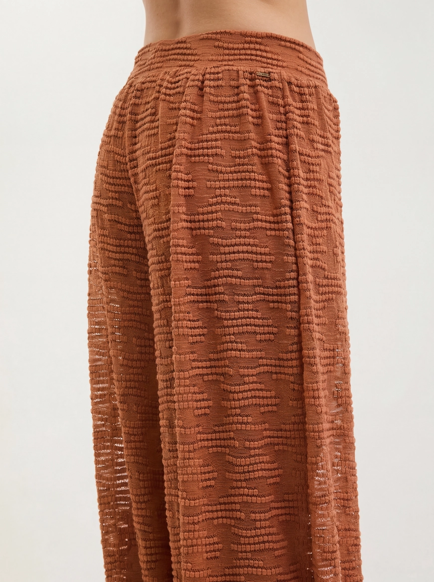 Calça Feminina Com Textura - Aladin Marrom 4
