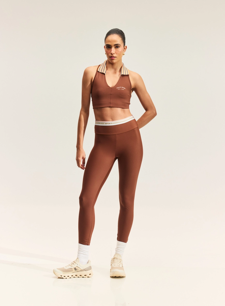 Calça Legging Feminina Com Cós Elástico