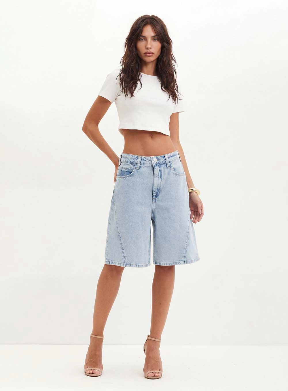 Bermuda Jeans Feminina Boyfriend Índigo 3