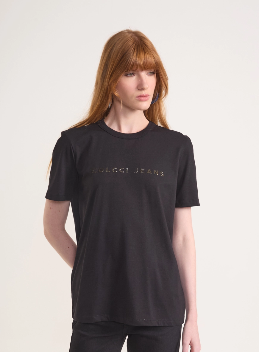 Camiseta Regular Com Escrita