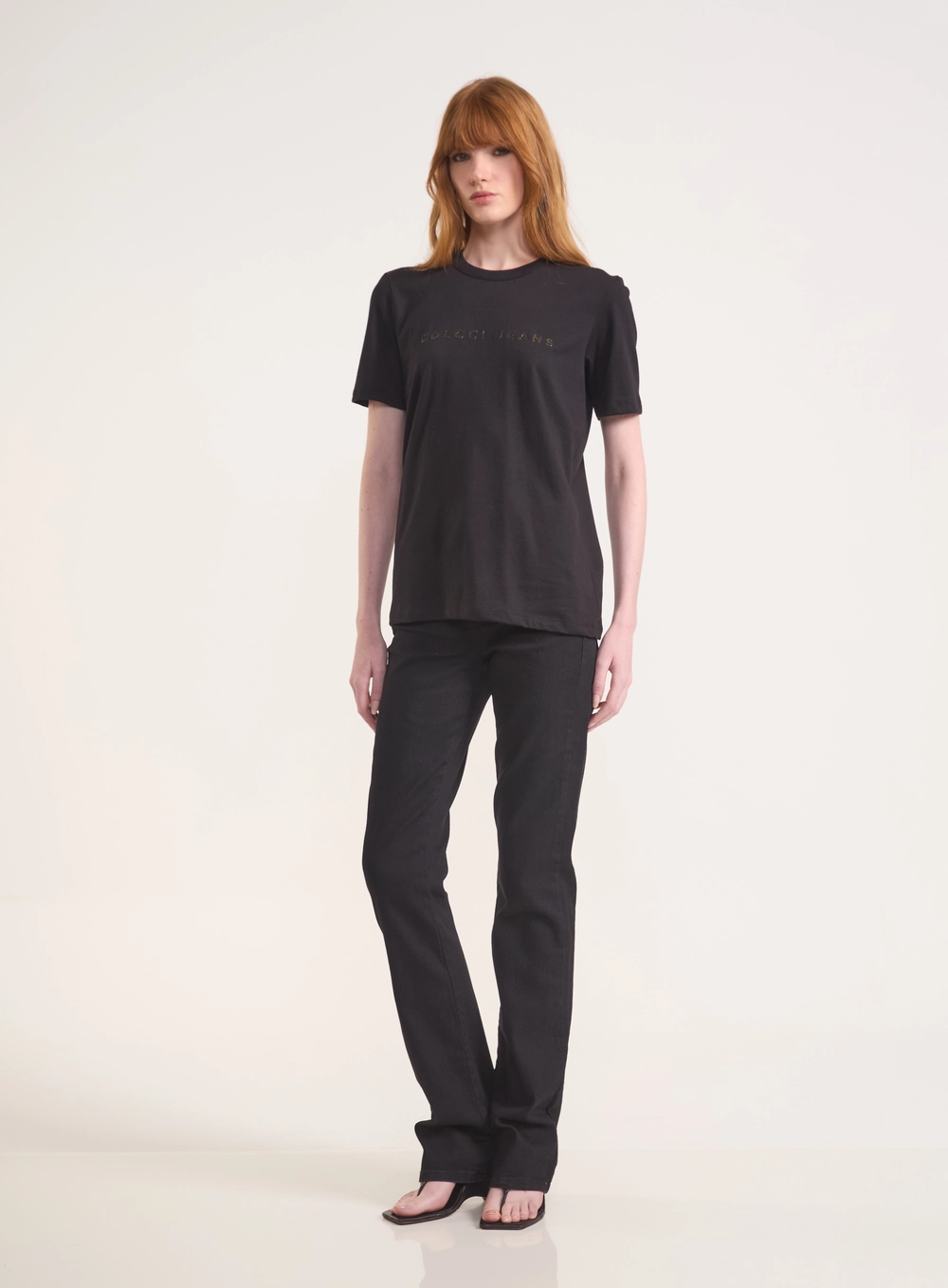 Camiseta Regular Com Escrita Preto