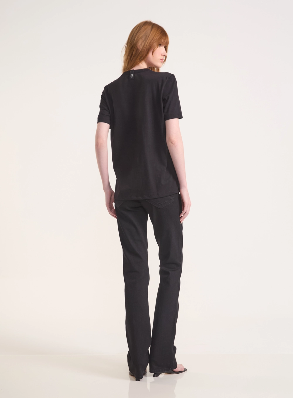 Camiseta Regular Com Escrita Preto