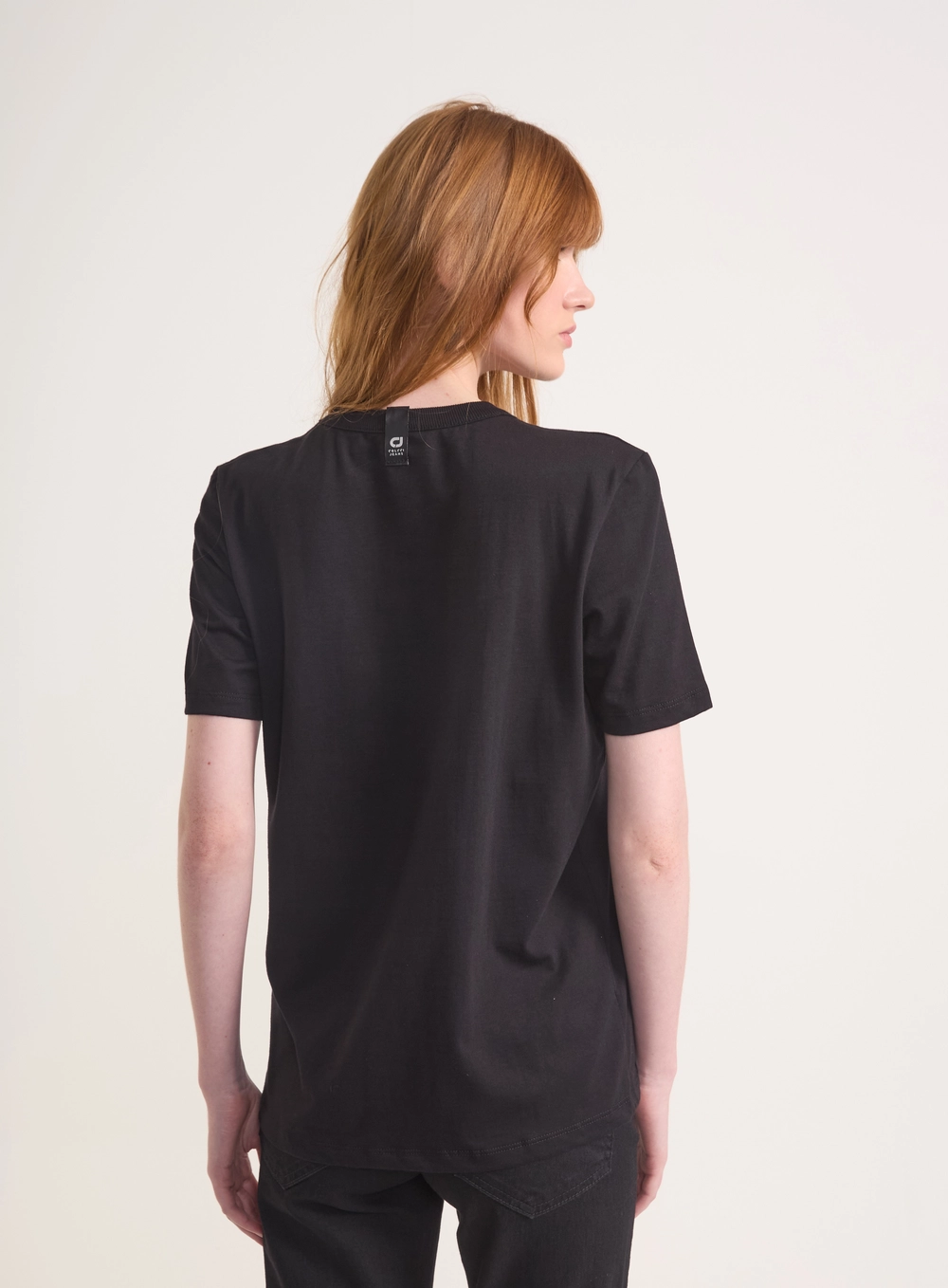 Camiseta Regular Com Escrita Preto
