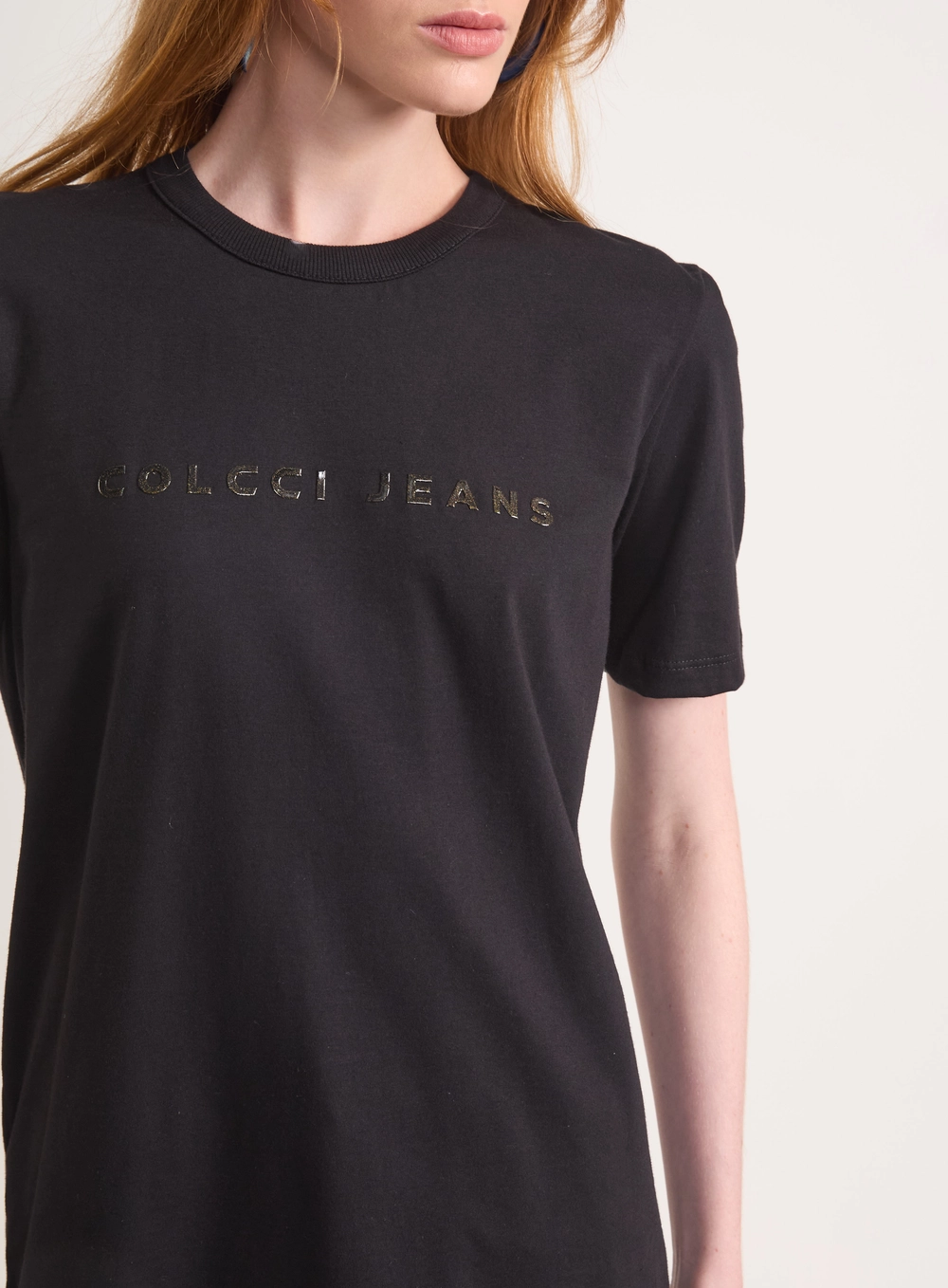 Camiseta Regular Com Escrita Preto