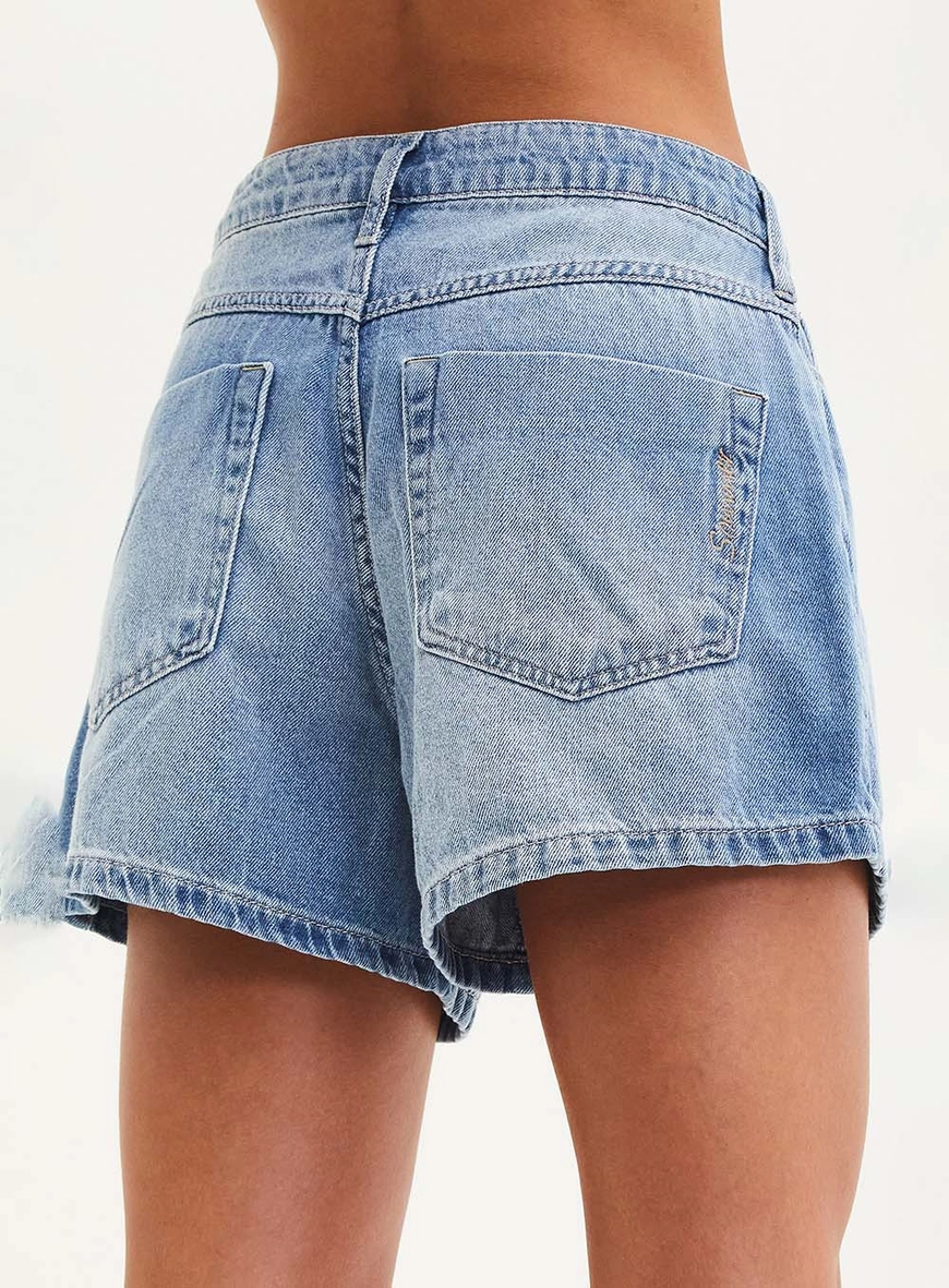 Short Jeans Cintura Alta - Isabel Índigo 4