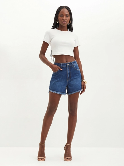 Short Jeans Cintura Alta - Vintage